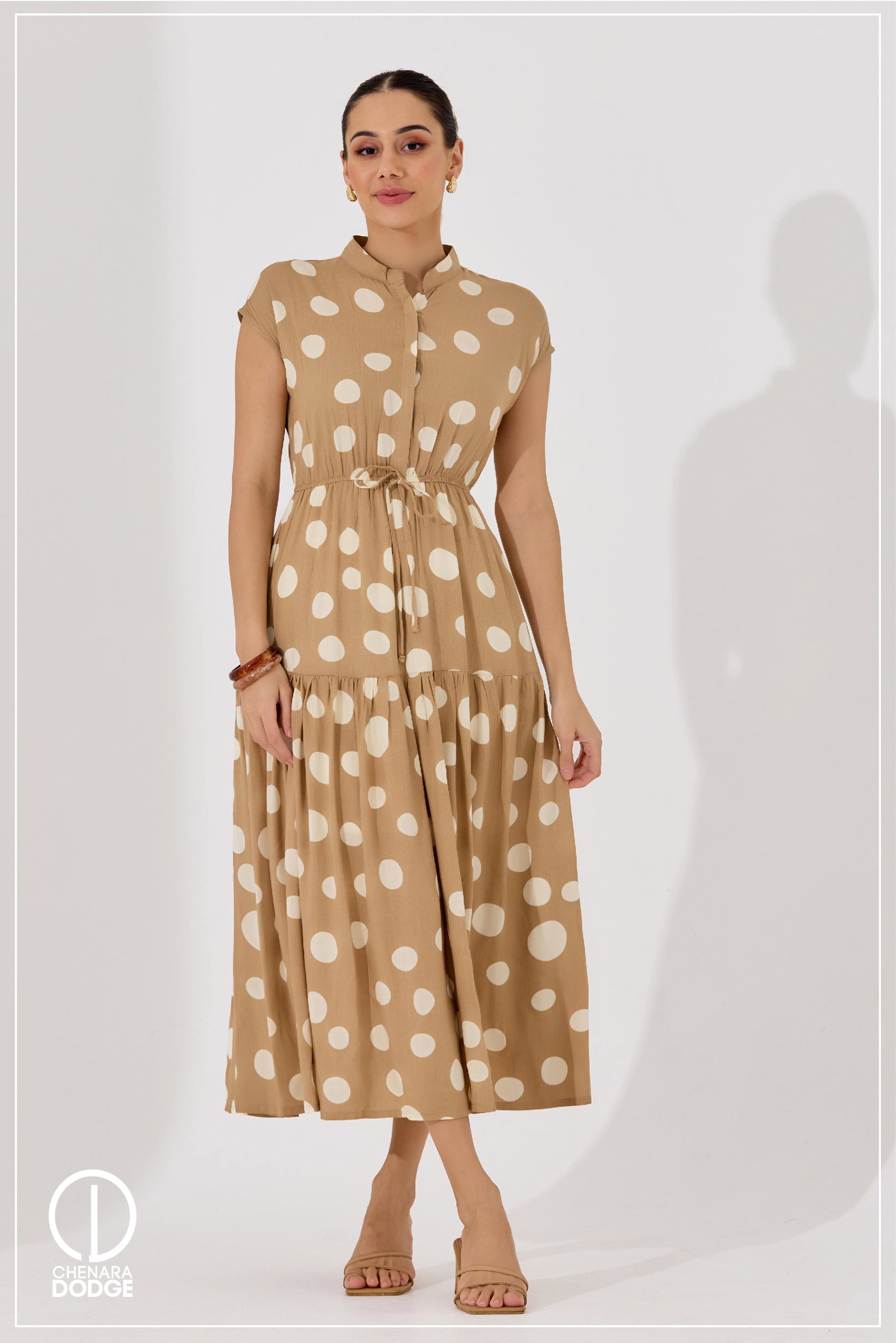 ZARA HIGH-NECK MIDI DRESS