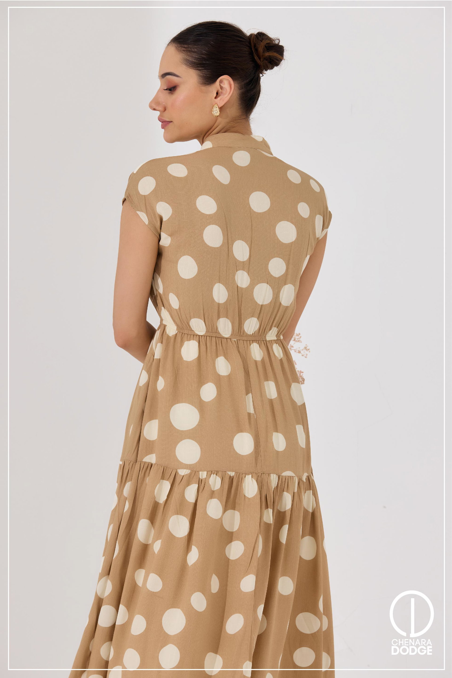 ZARA HIGH-NECK MIDI DRESS