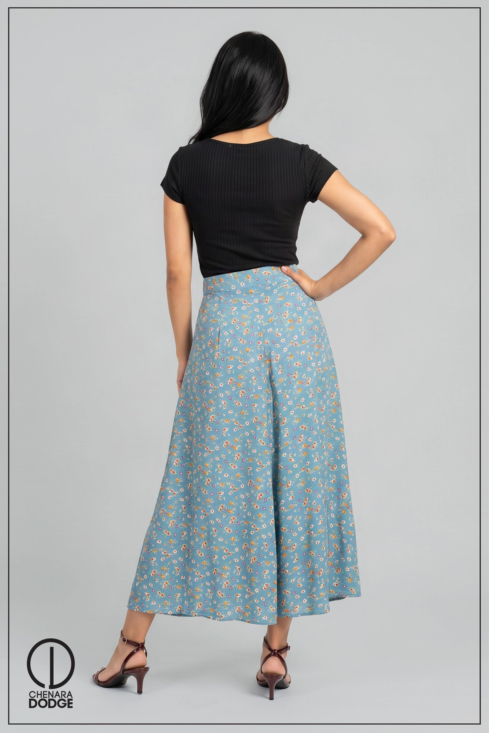 EMMA HIGH WAIST MIDI SKIRT