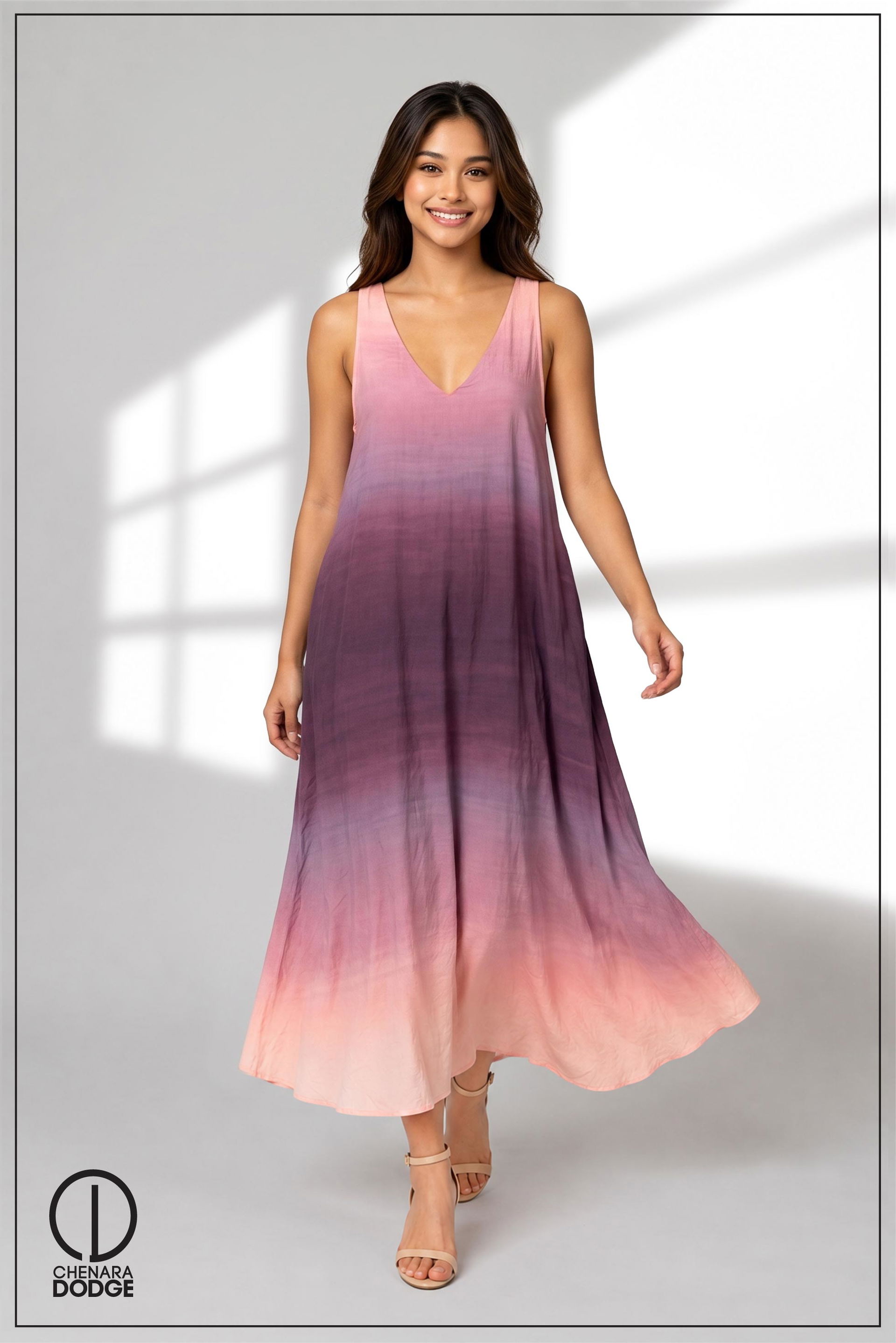 EMMA  V NECK MAXI DRESS