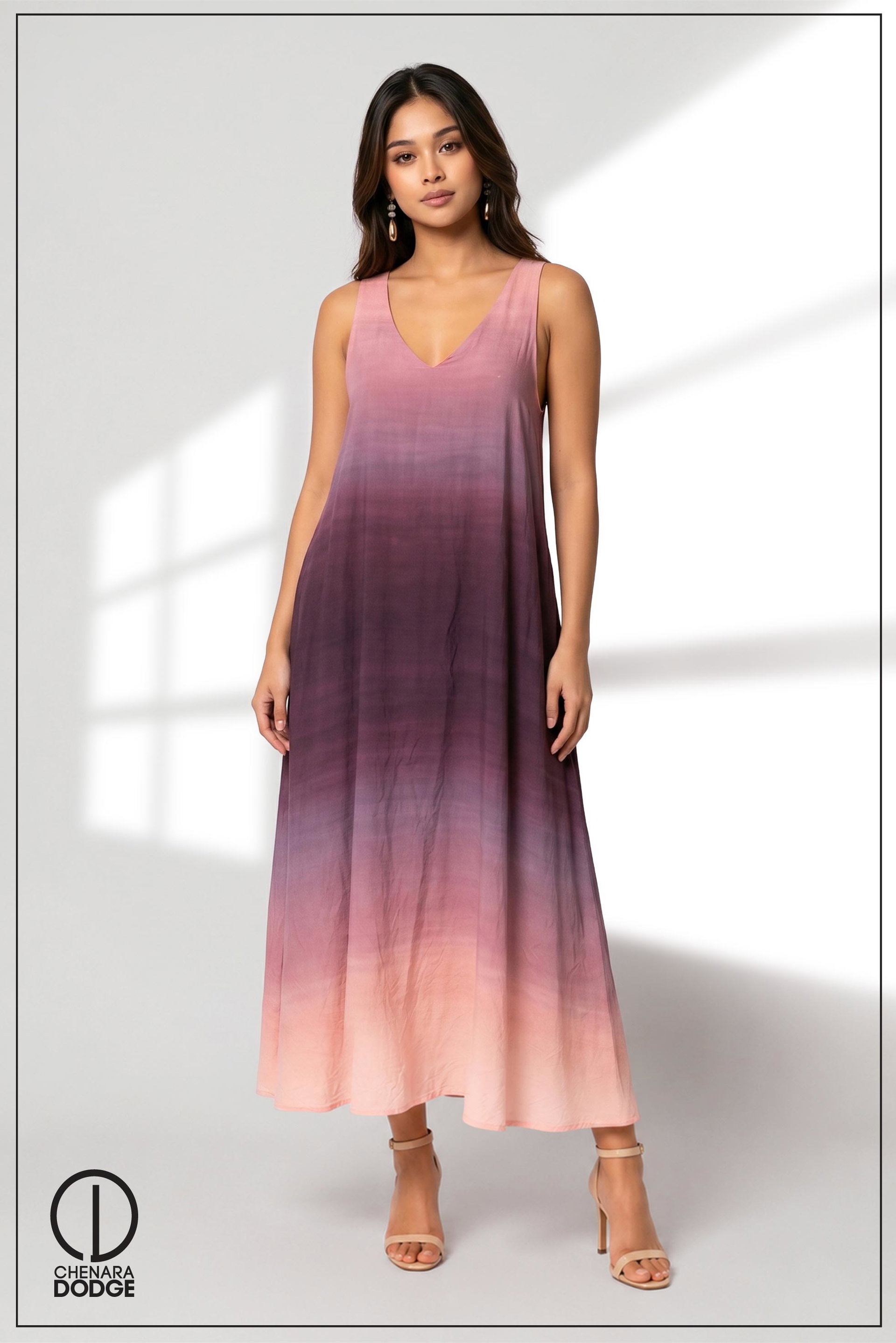 EMMA  V NECK MAXI DRESS