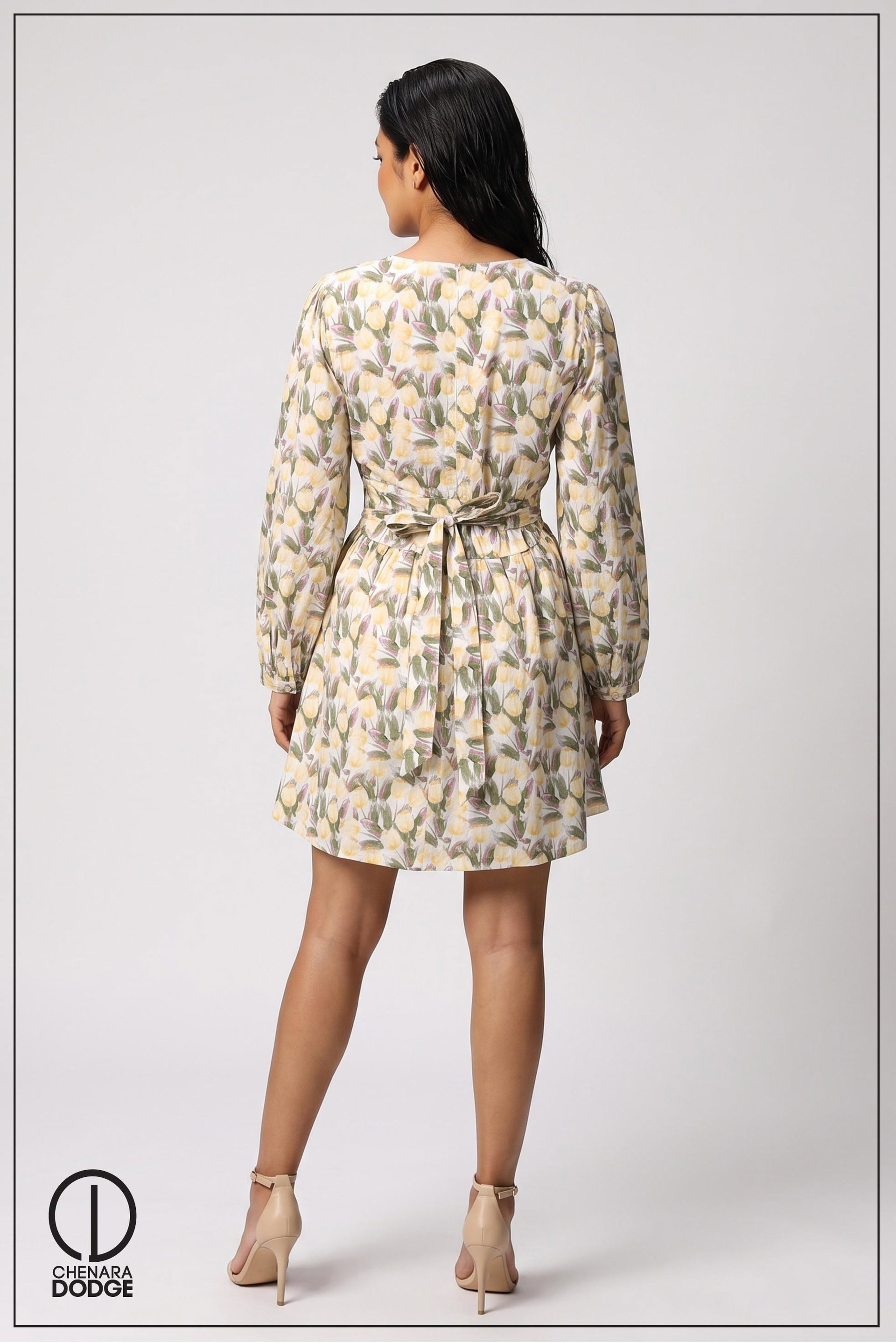 EMMA  V NECK MINI DRESS