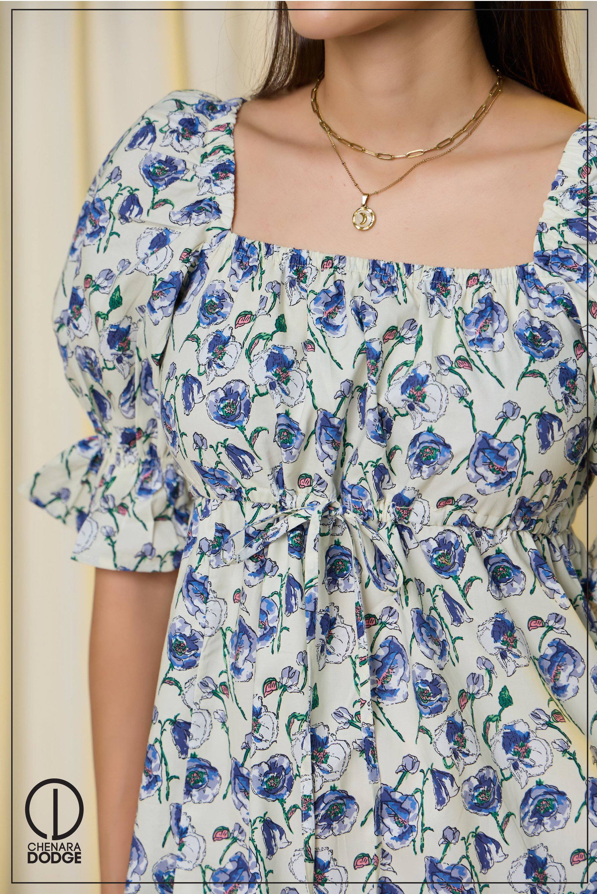 ESTI TE-UP MIDI DRESS