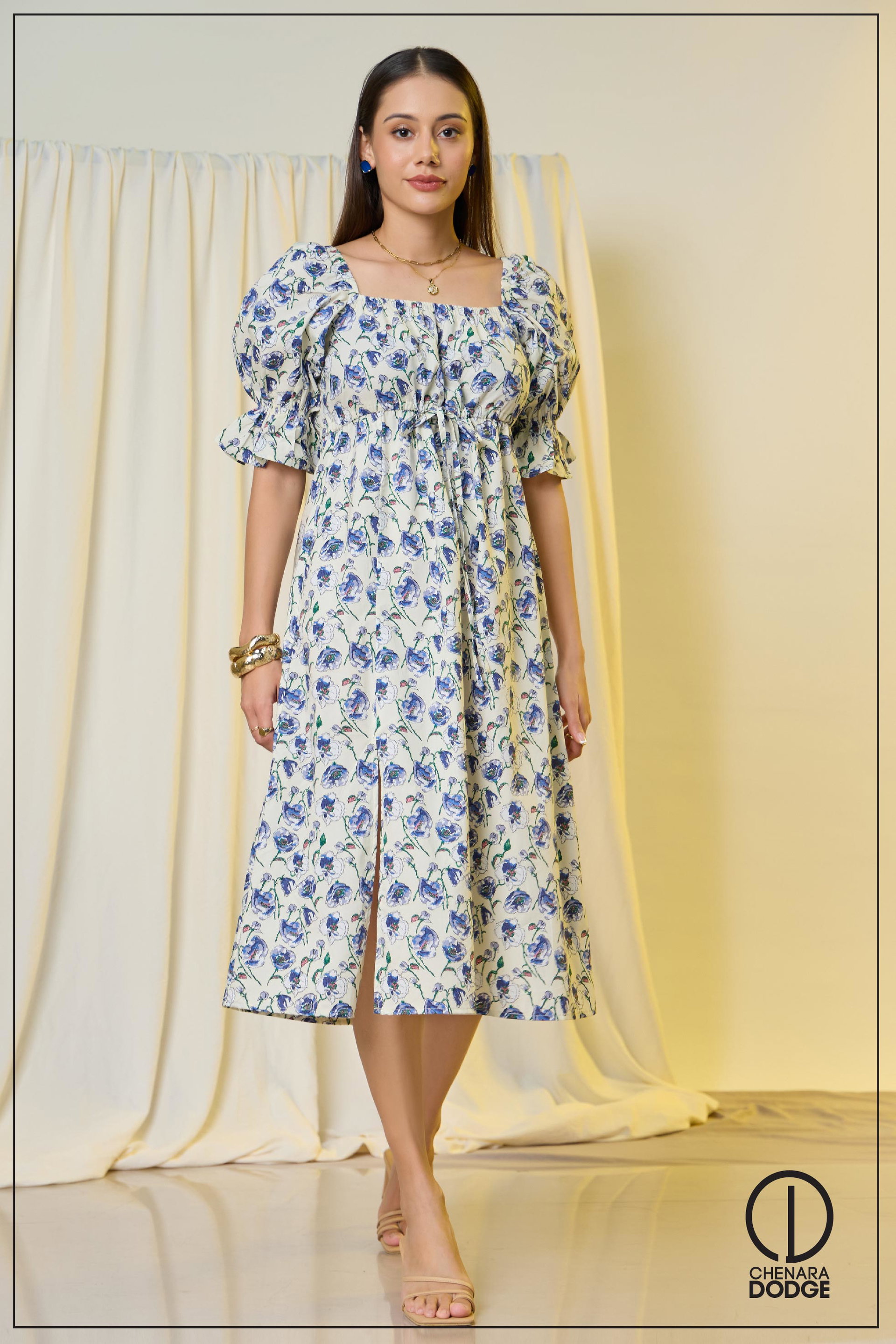 ESTI TE-UP MIDI DRESS