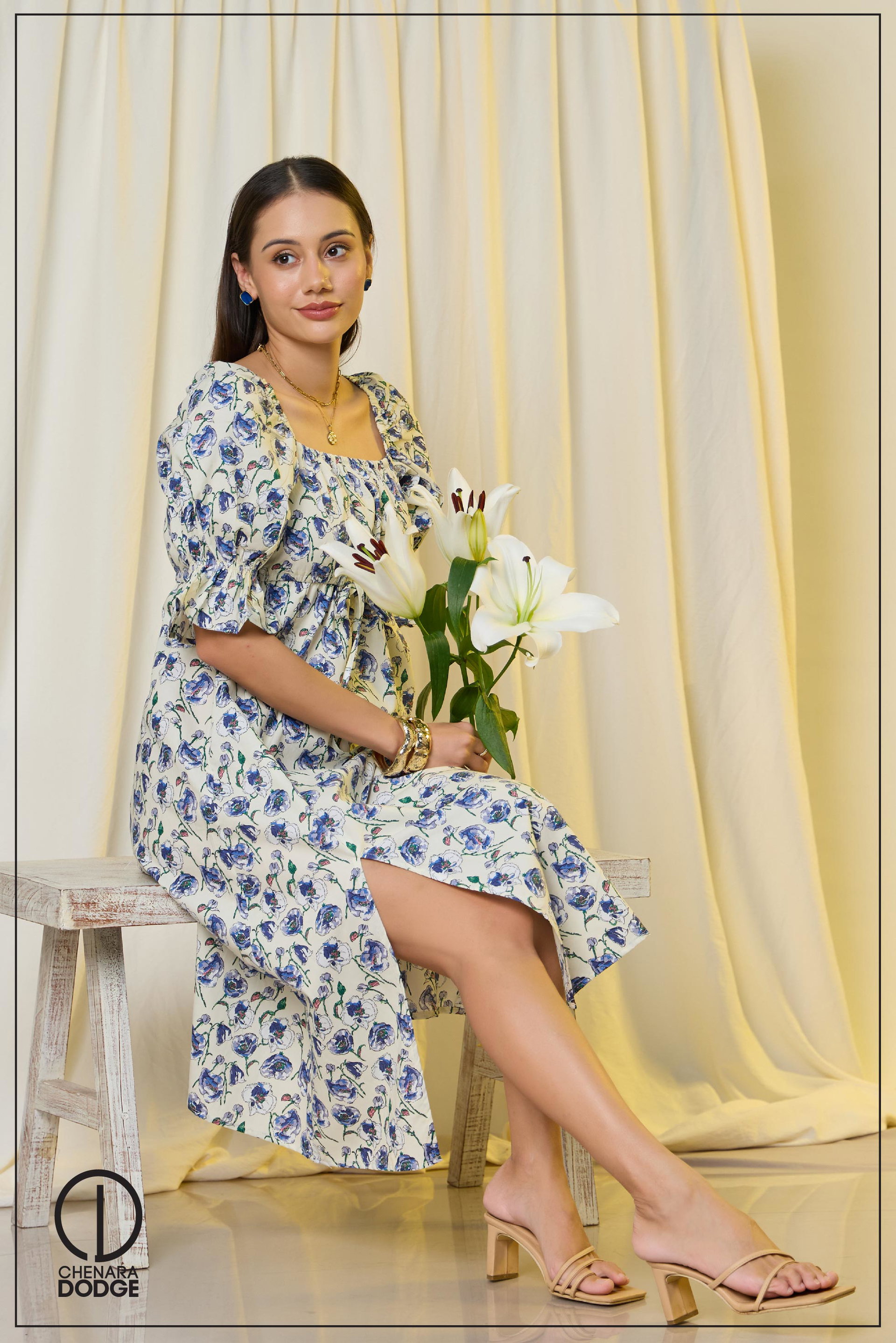 ESTI TE-UP MIDI DRESS