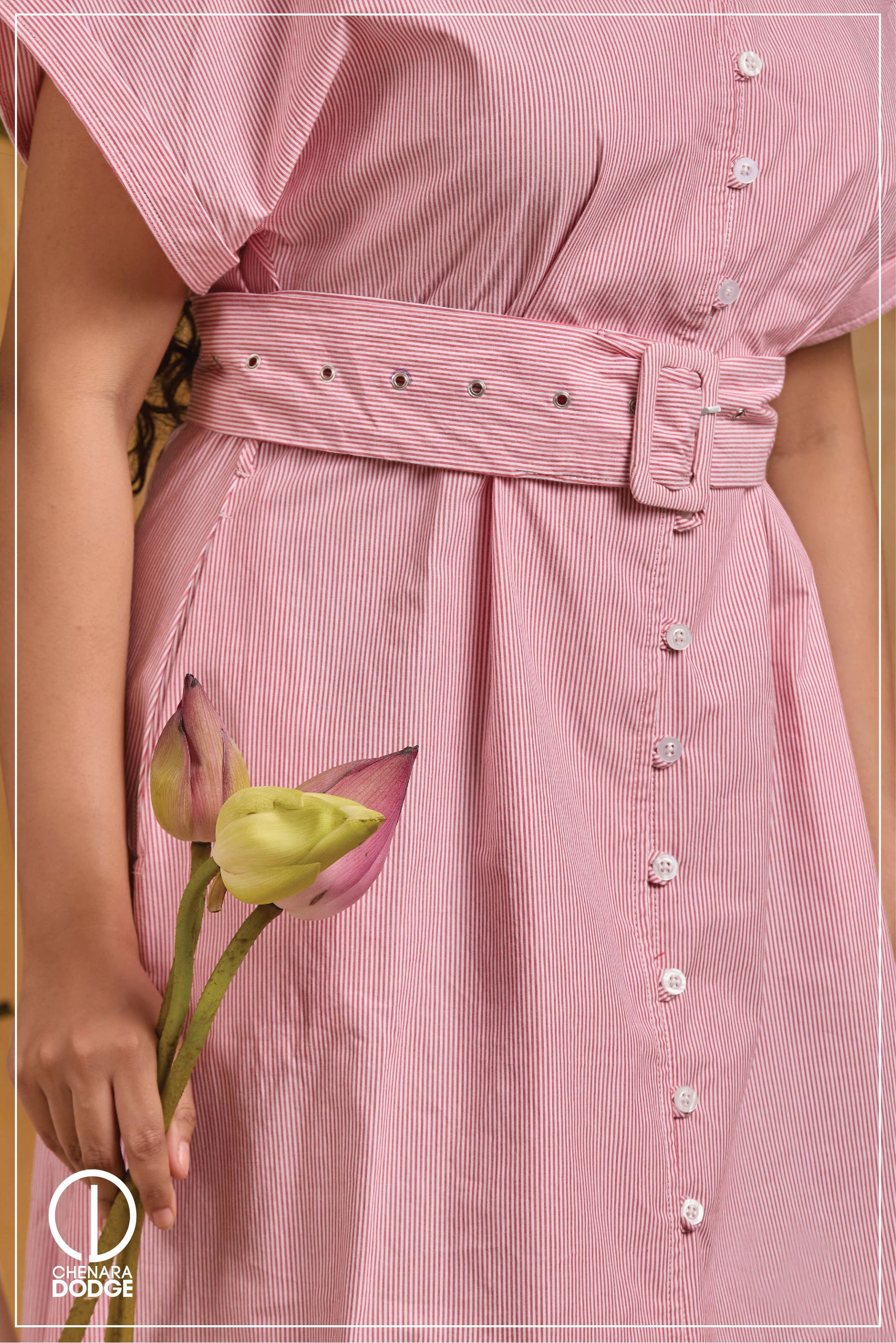 EVA BUCKLE DETAIL MAXI DRESS
