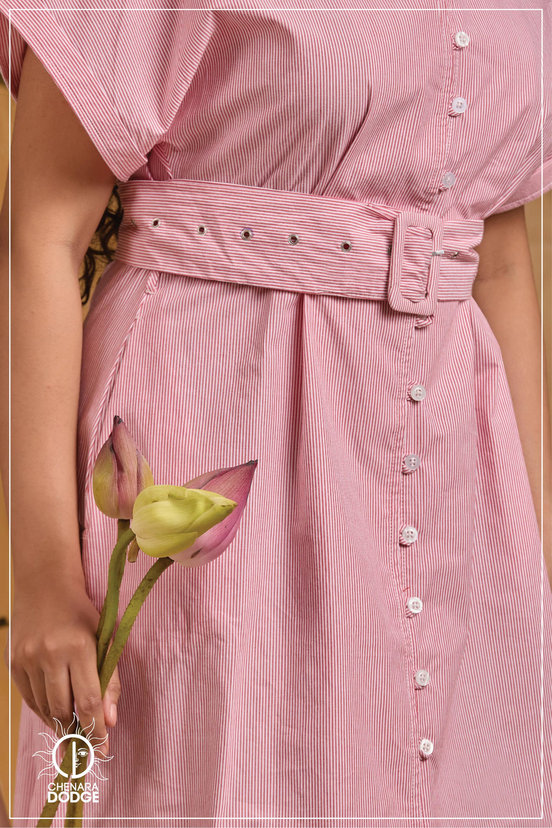 EVA BUCKLE DETAIL MAXI DRESS