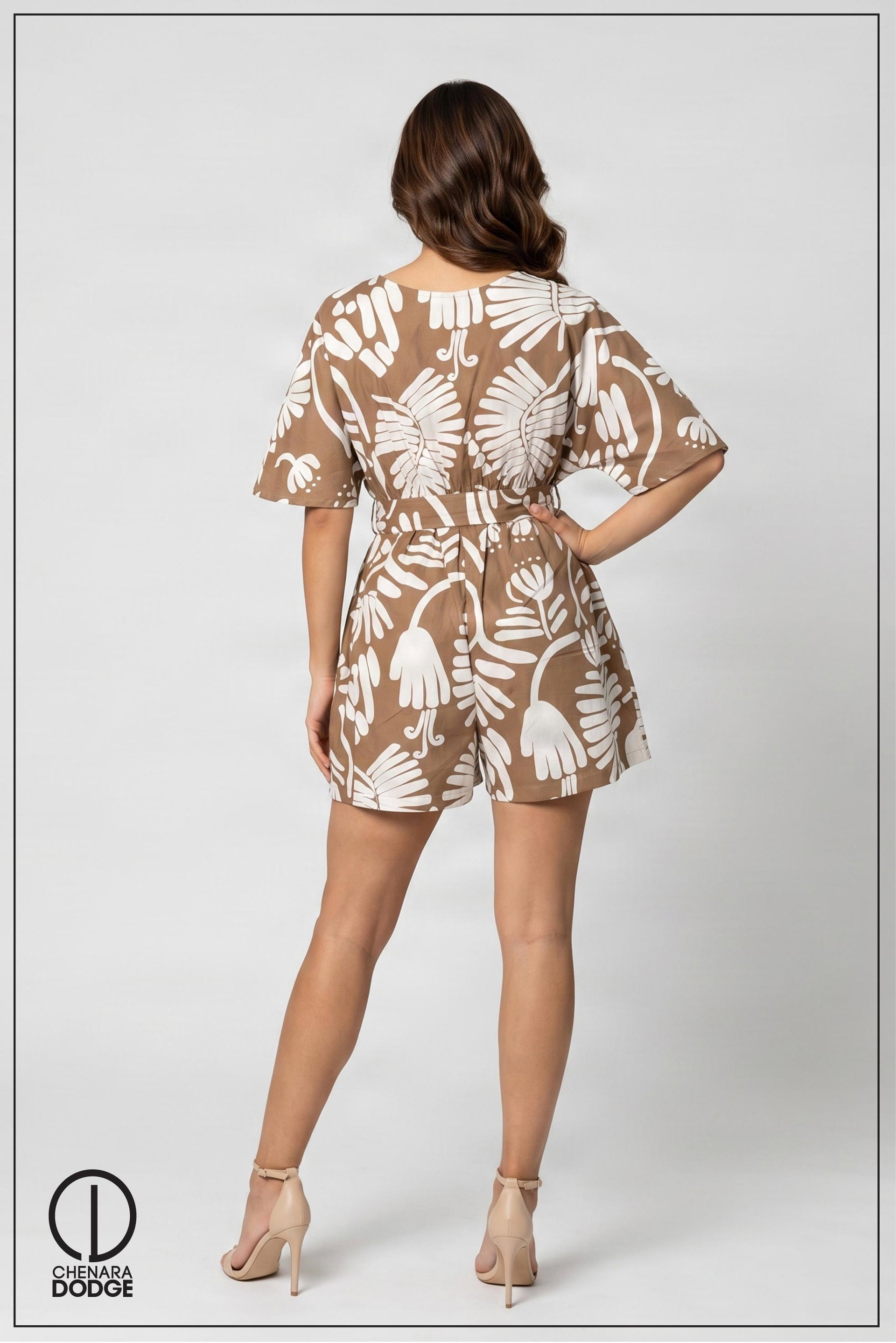 EVA  FRONT TIE UP ROMPER 