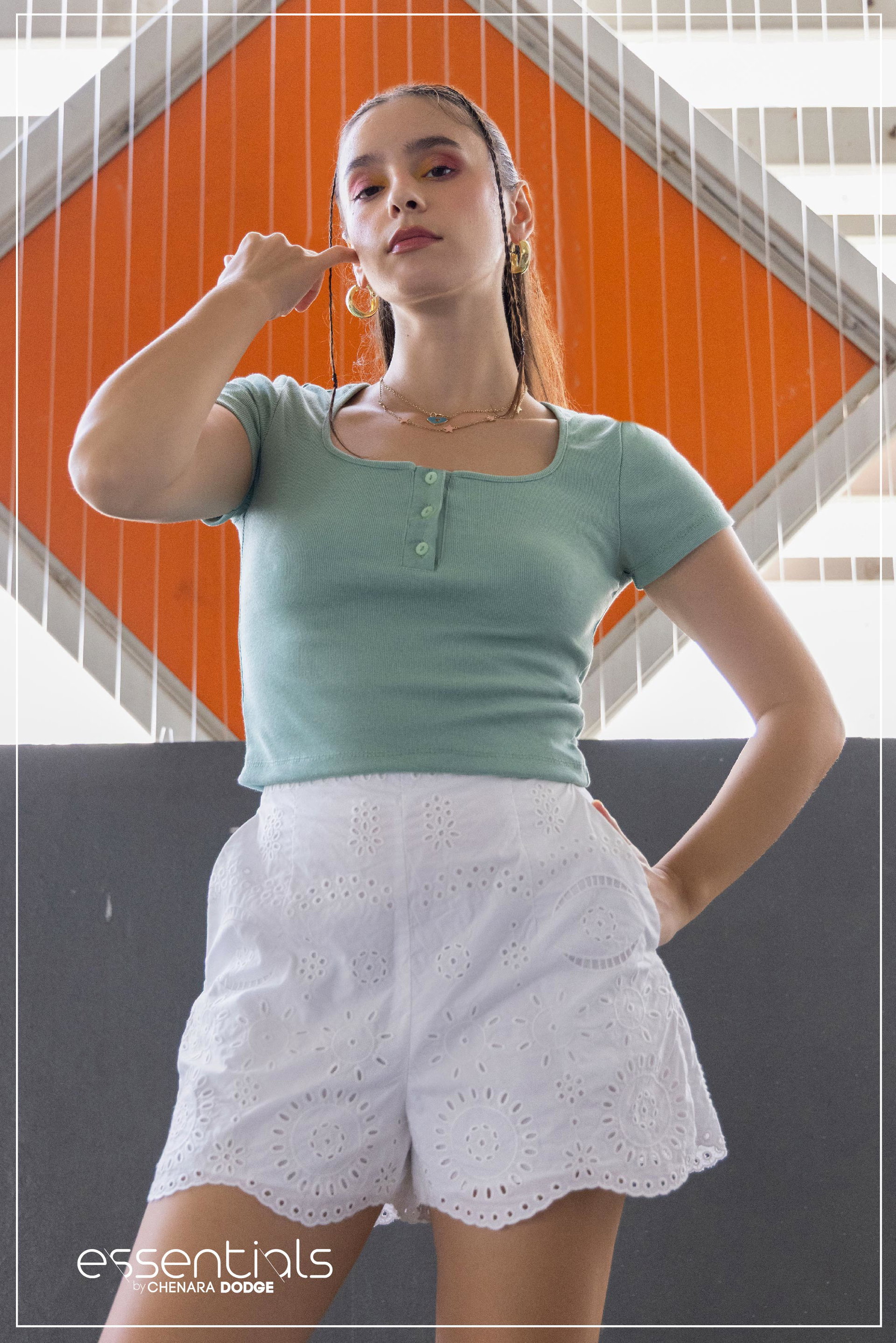 FLORA SQUARE SCOOP NECK RIBBED TOP