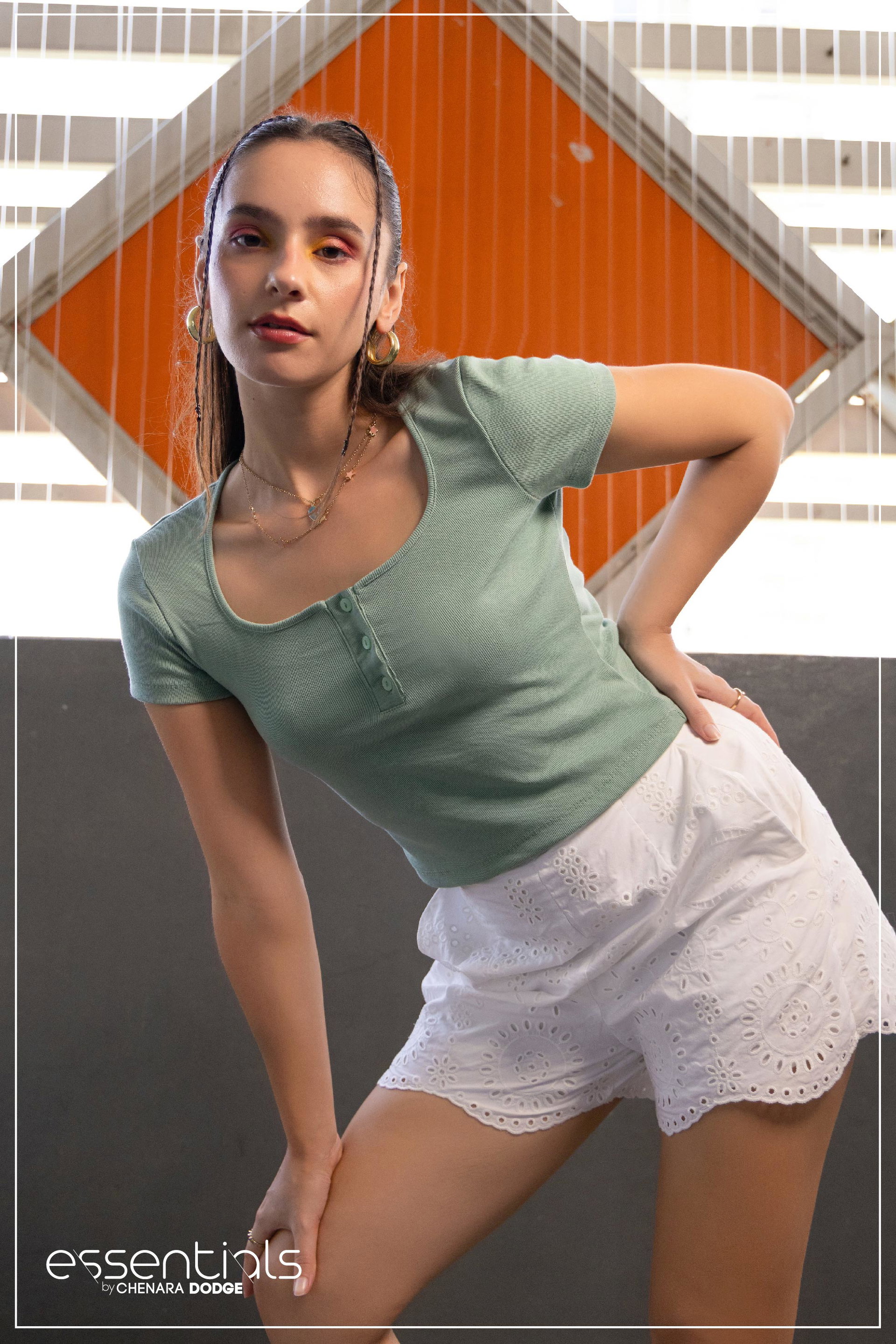 FLORA SQUARE SCOOP NECK RIBBED TOP