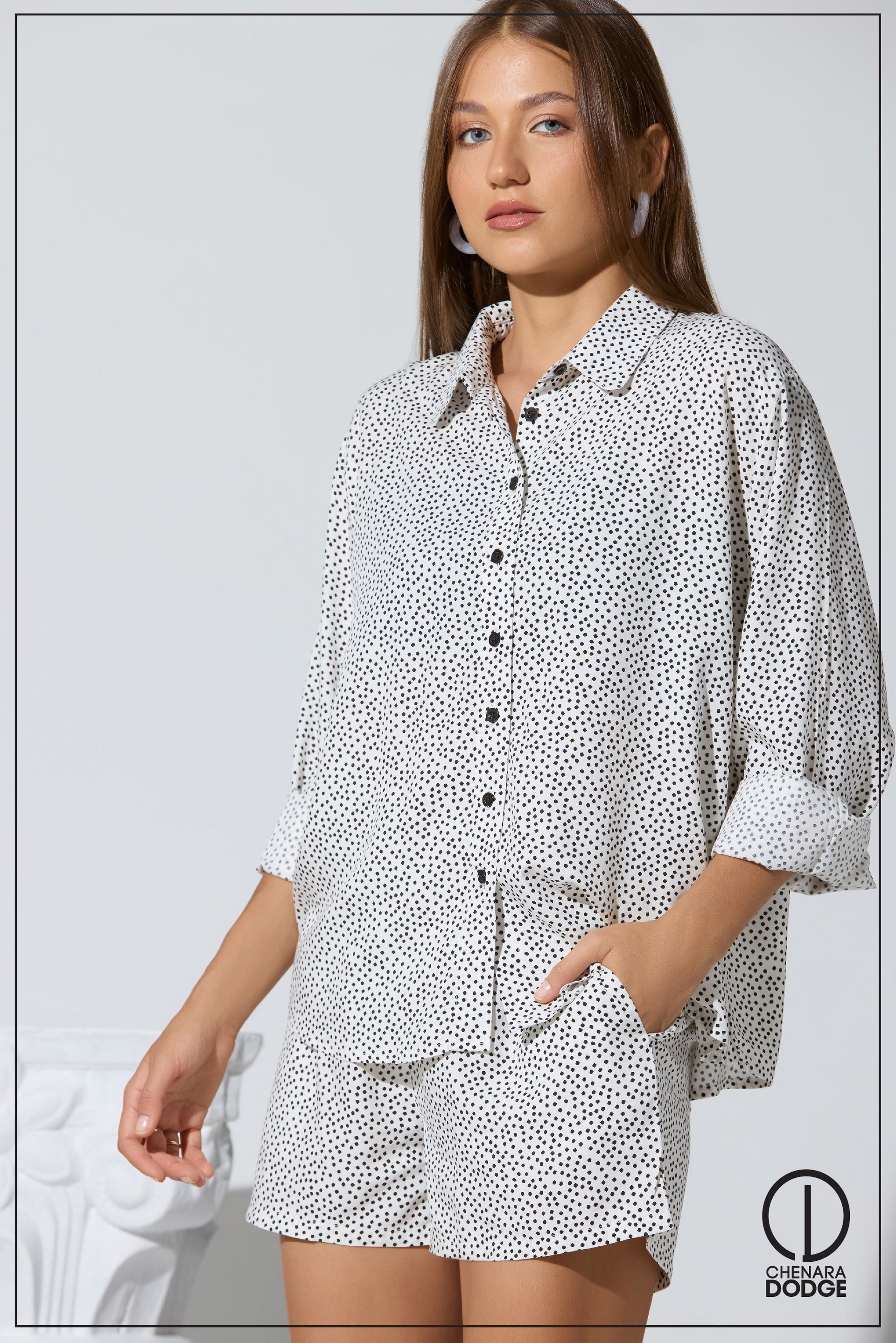 GRACE BUTTON DOWN TWO PIECE  SET
