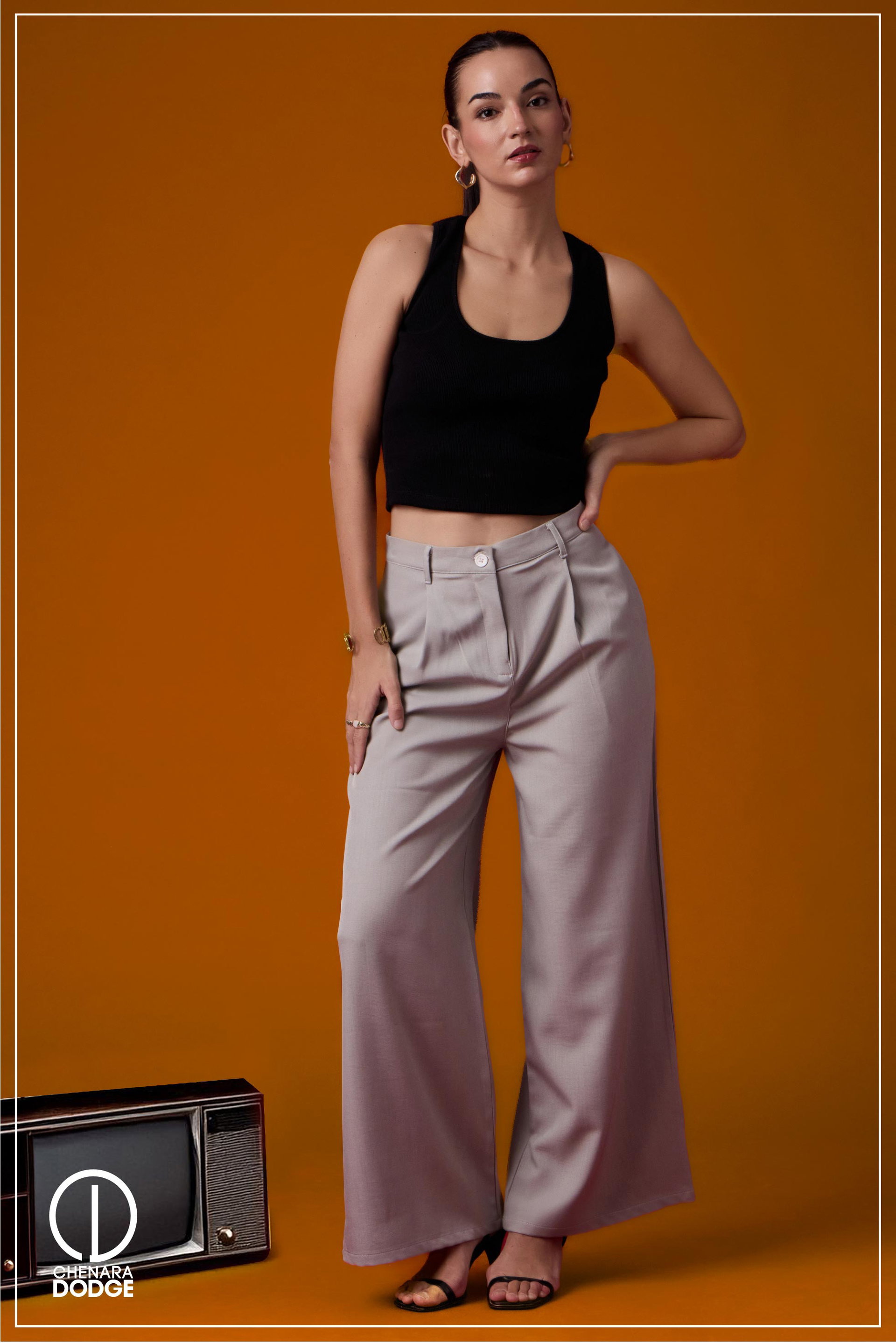 GRACE PLEATED DETAILED OFFICE PANT