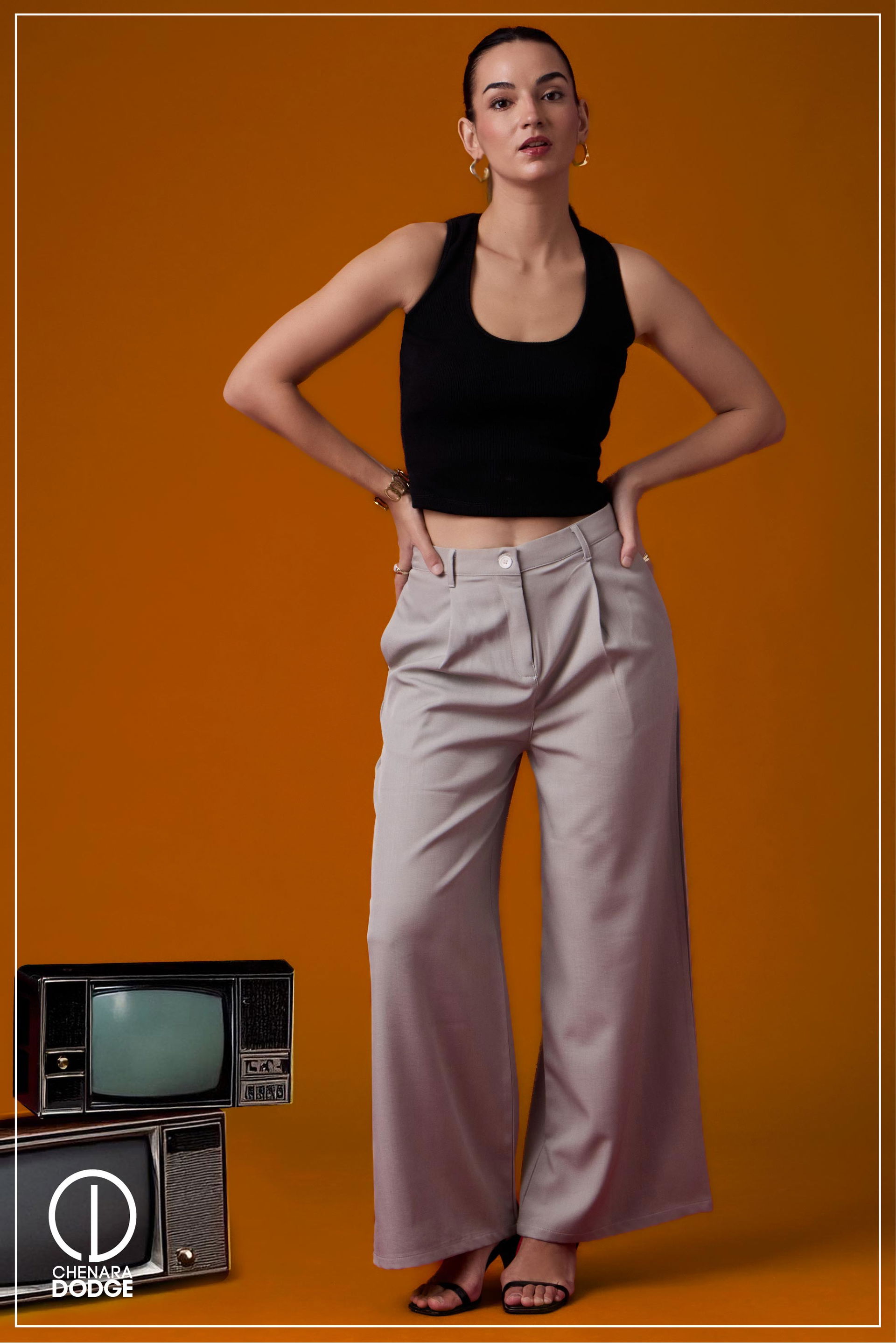 GRACE PLEATED DETAILED OFFICE PANT