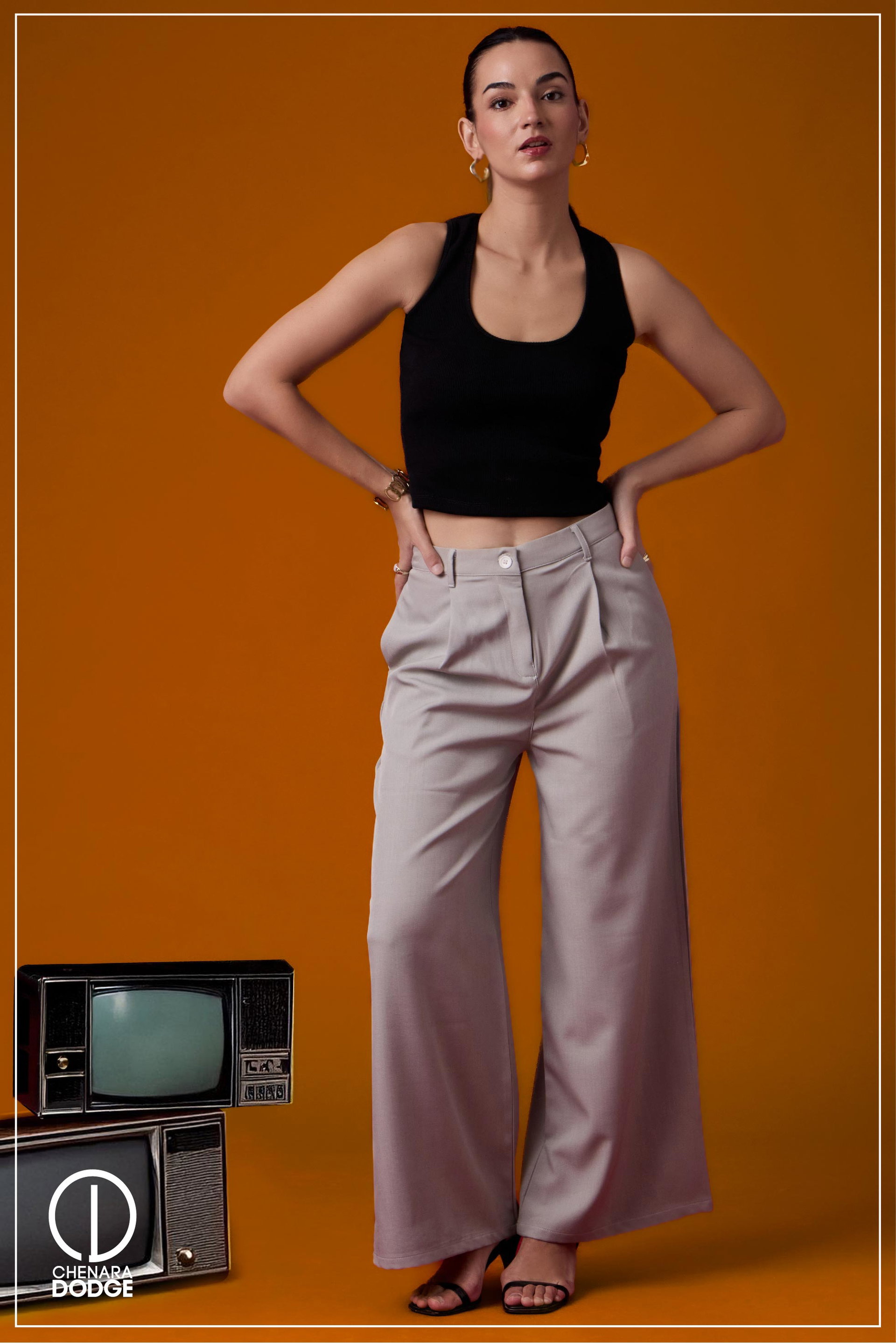 GRACE PLEATED DETAILED OFFICE PANT