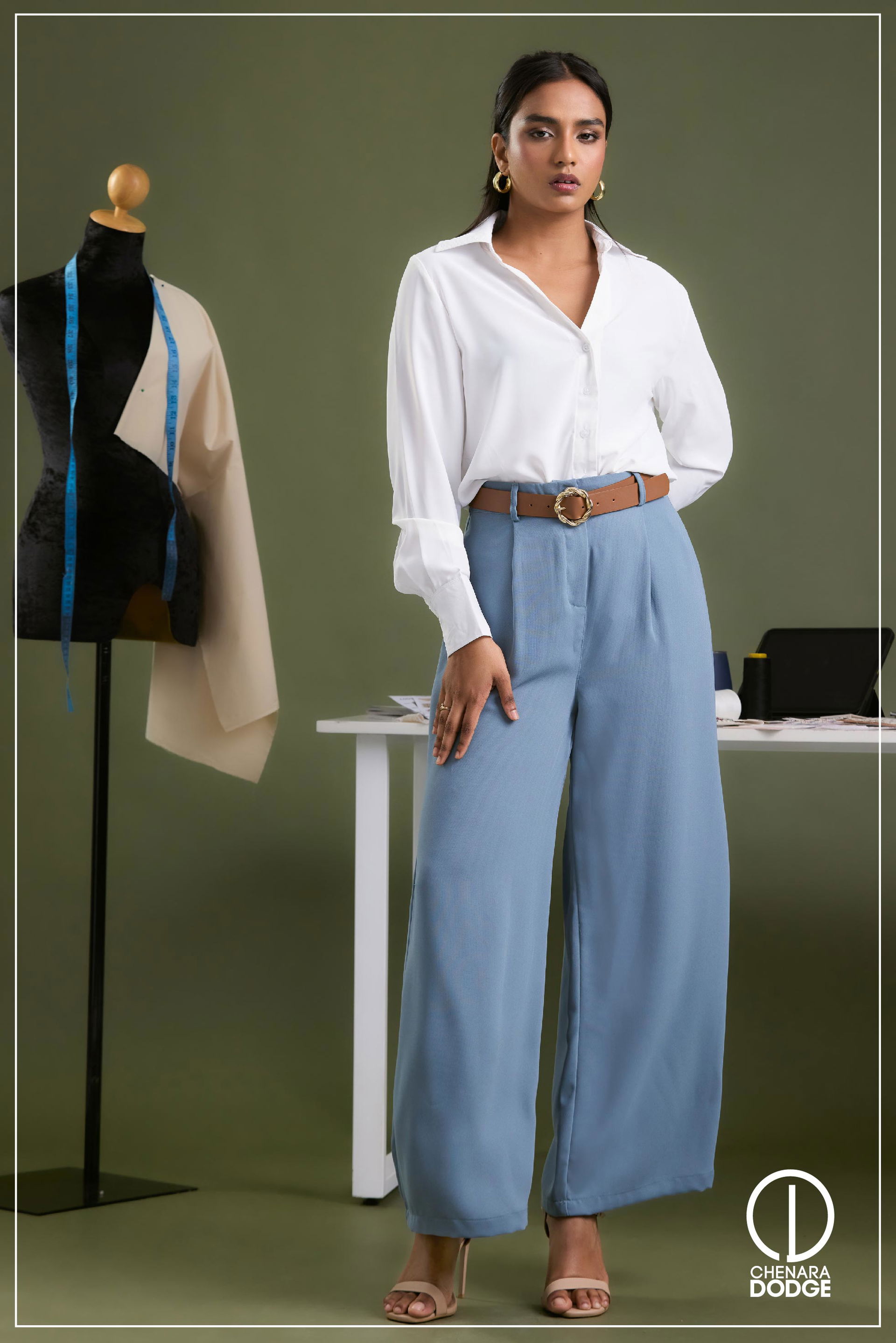 GRACE PLEATED DETAILED OFFICE PANT