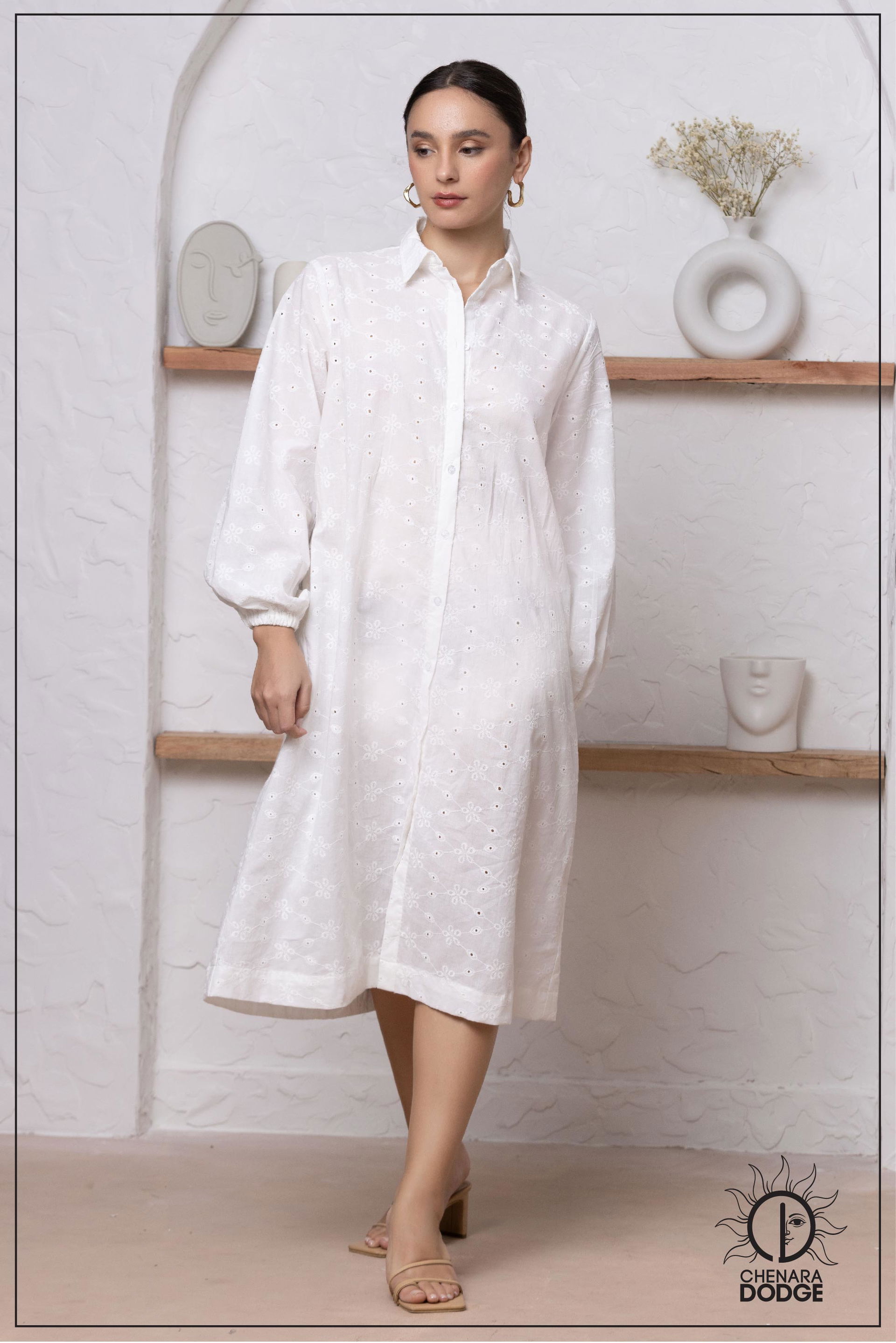 GRADY BUTTON DOWN SHIRT DRESS