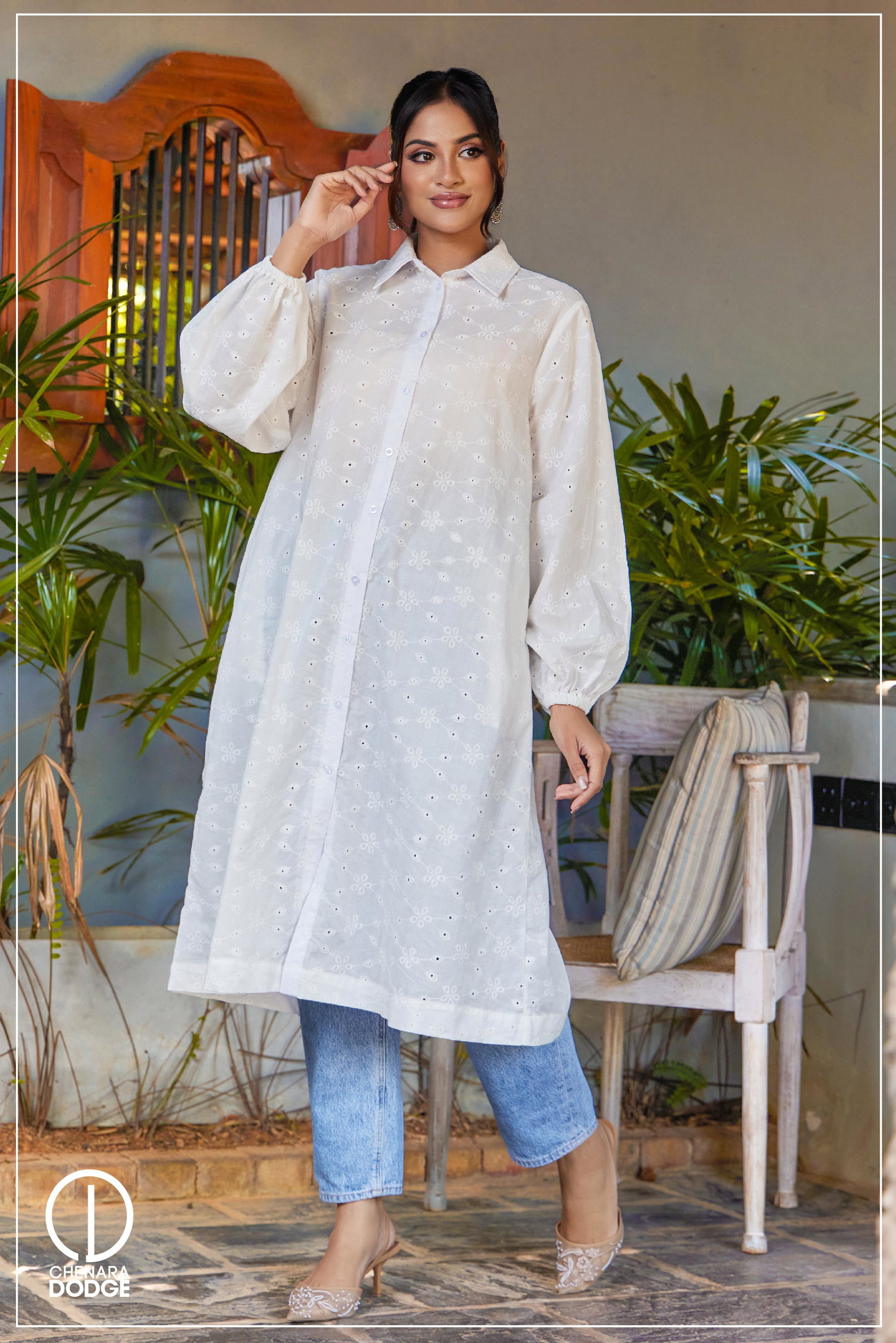 GRADY BUTTON DOWN SHIRT DRESS