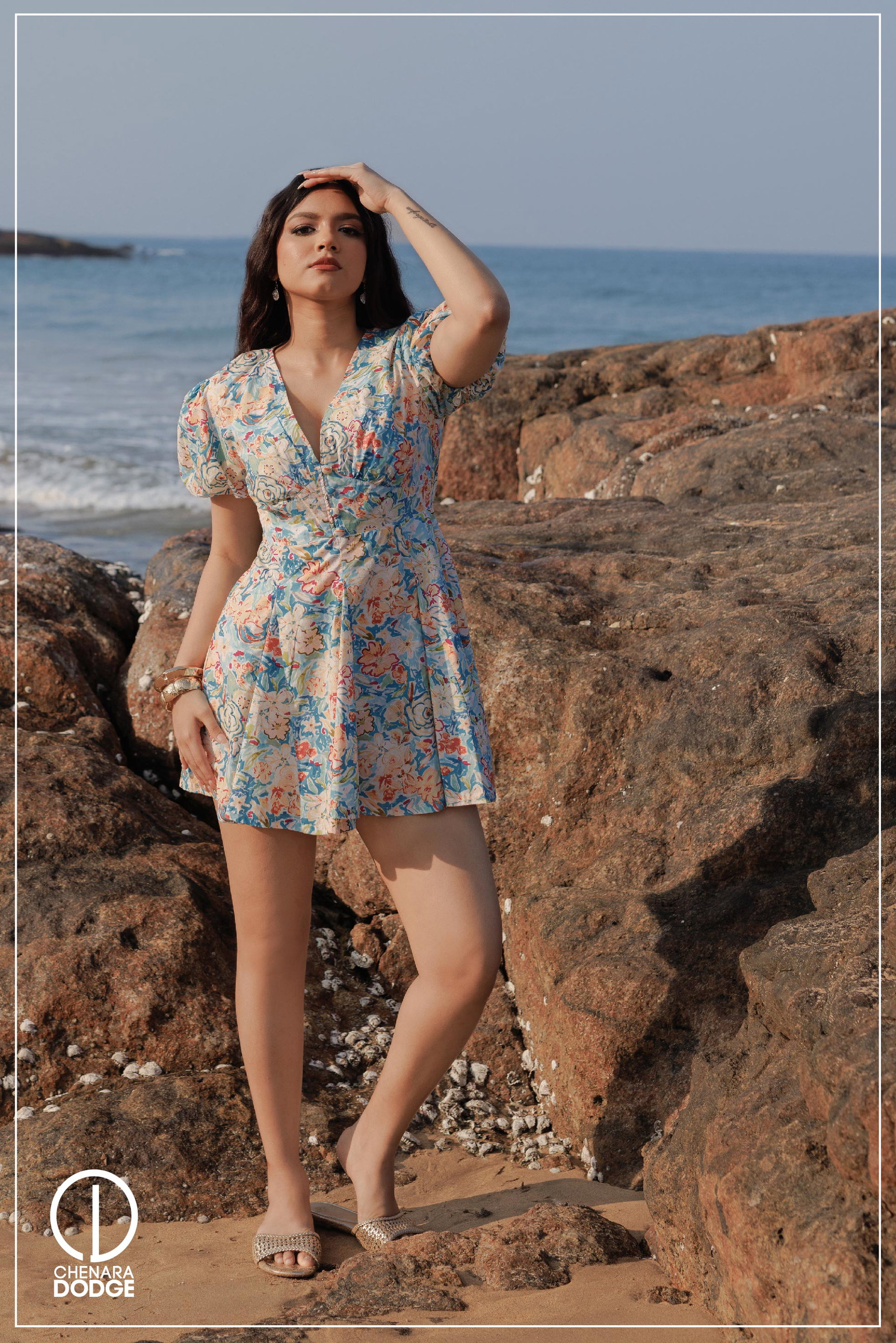 HAIRA PLEATED MINI DRESS