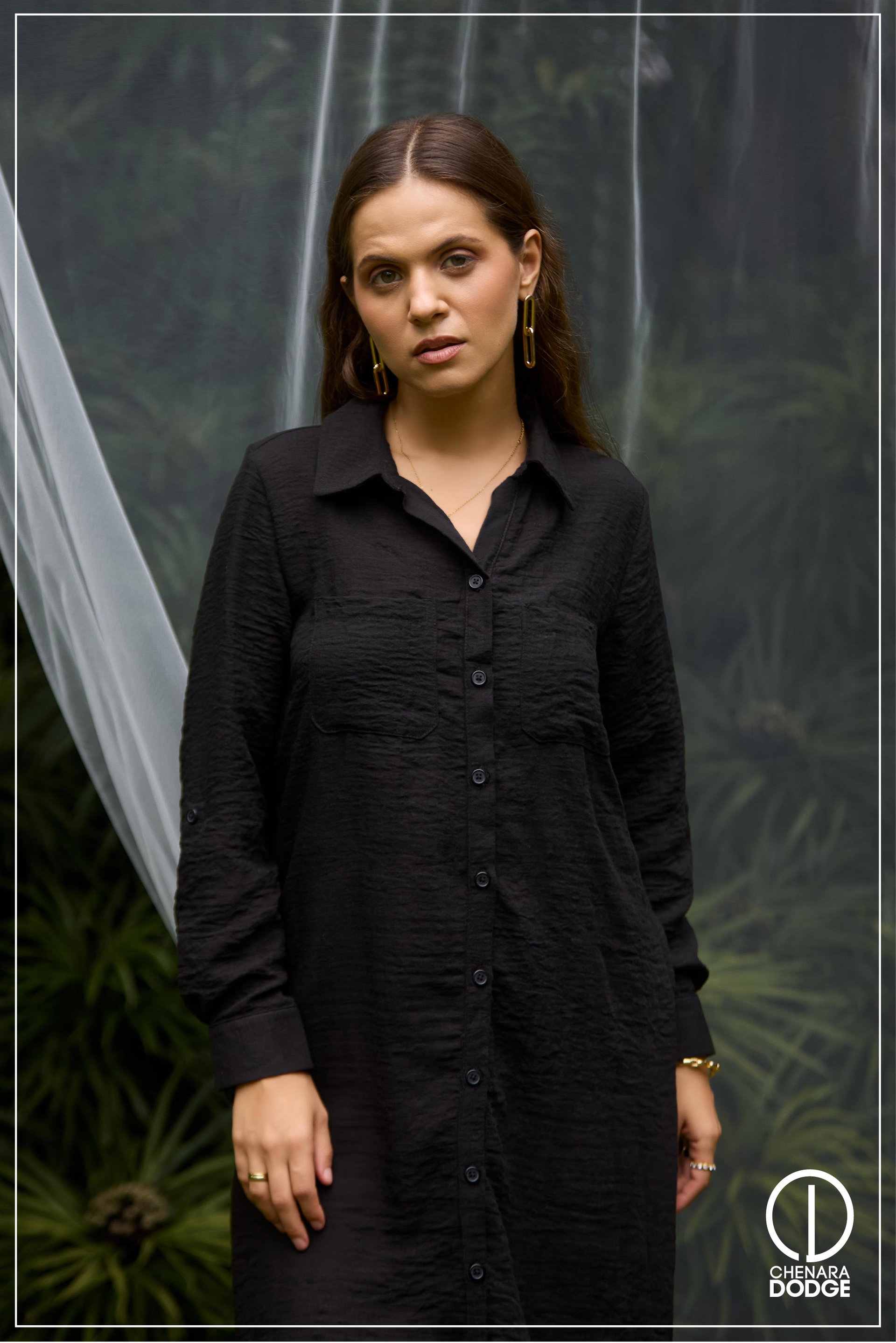 HALLIE MIDI SHIRT DRESS