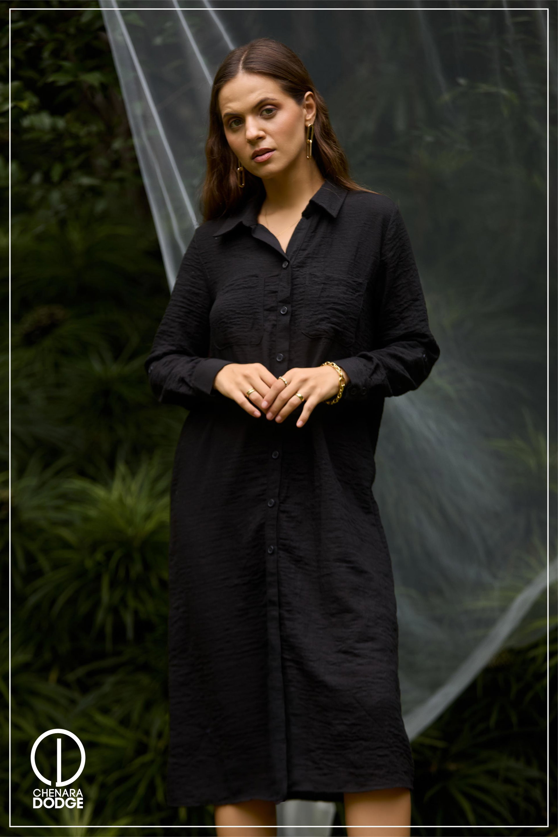 HALLIE MIDI SHIRT DRESS
