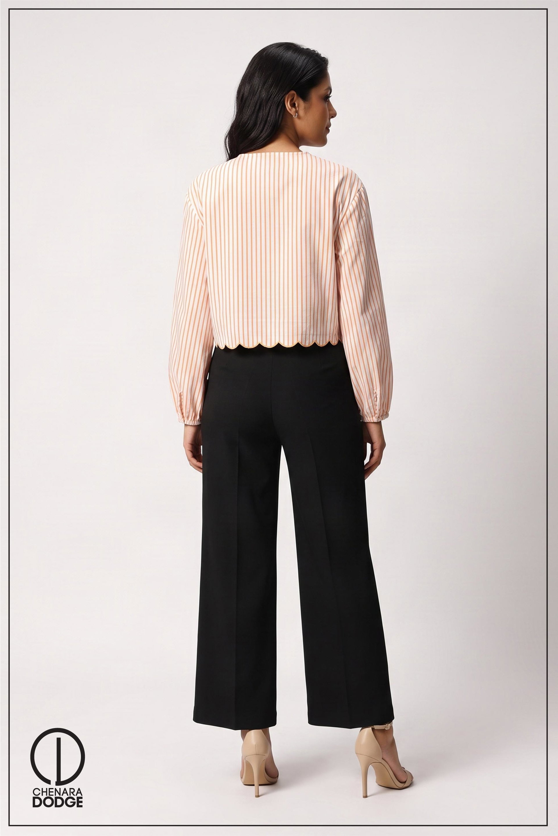 HANNAH LONG SLEEVE EMB TOP