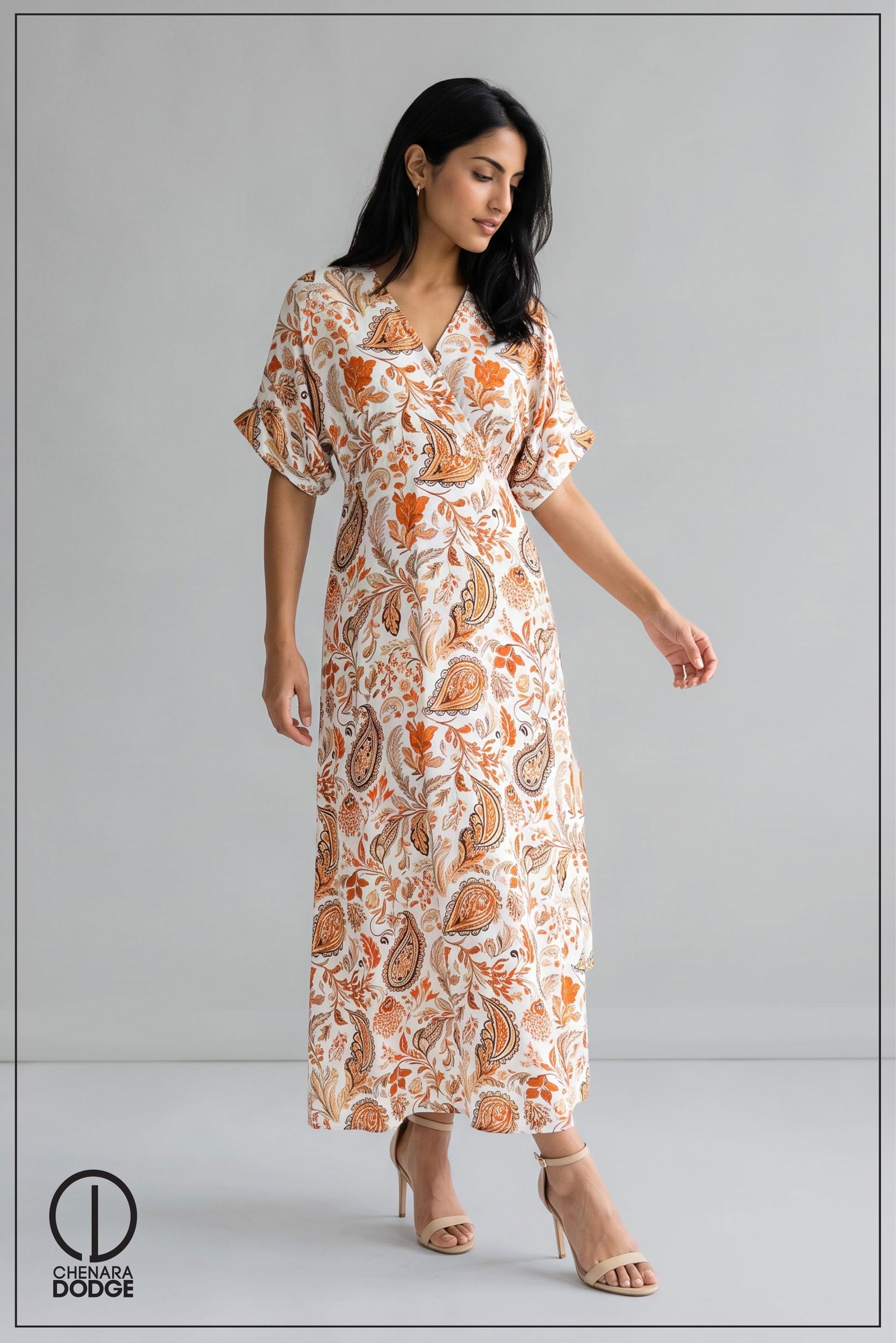 HARTLIE BELL SLEEVE MAXI DRESS