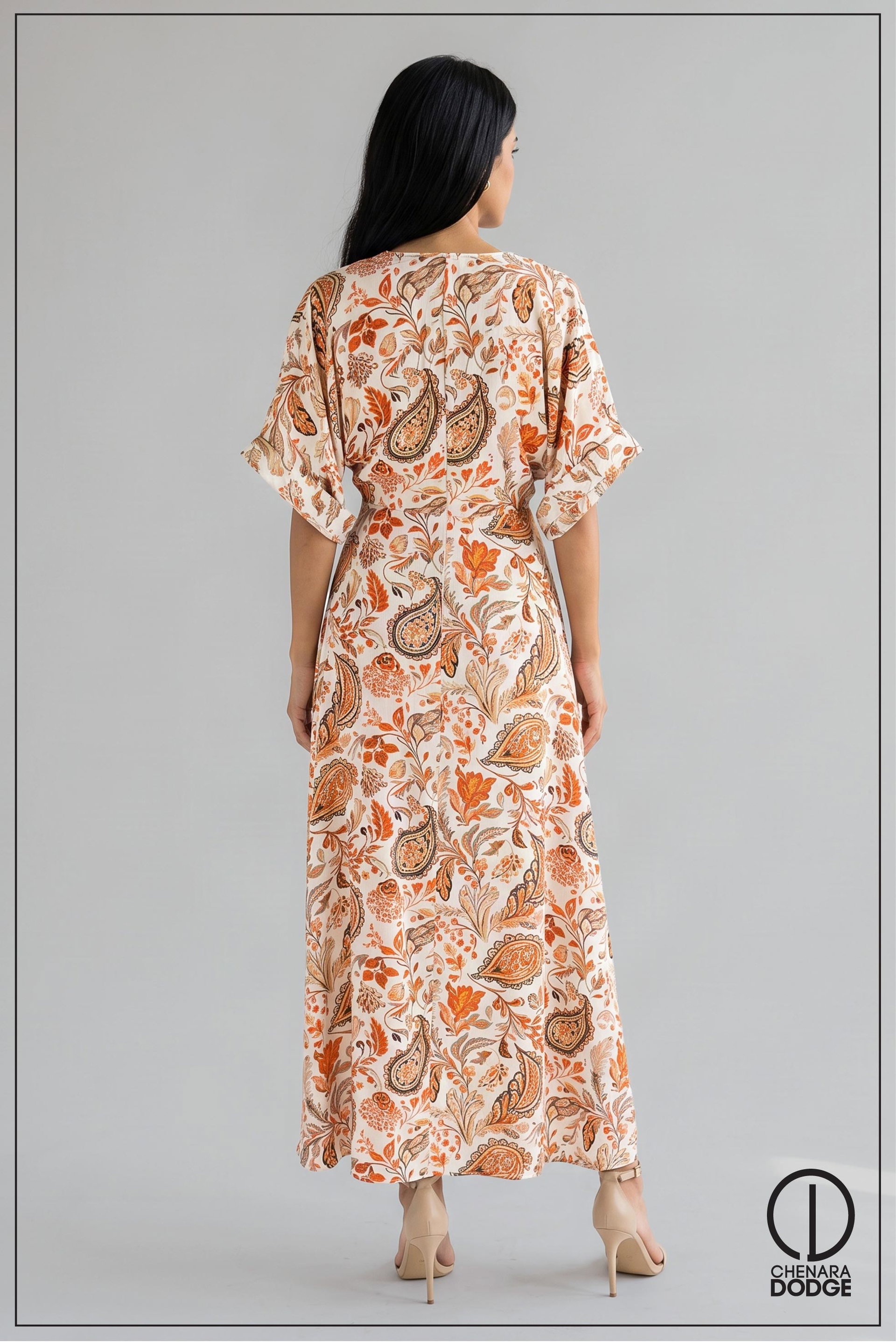 HARTLIE BELL SLEEVE MAXI DRESS