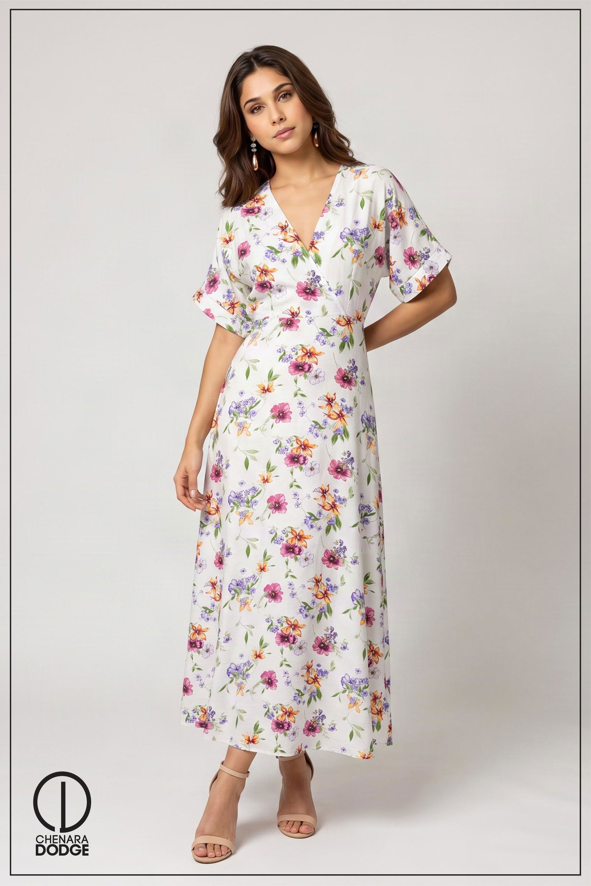 HARTLIE BELL SLEEVE MAXI DRESS