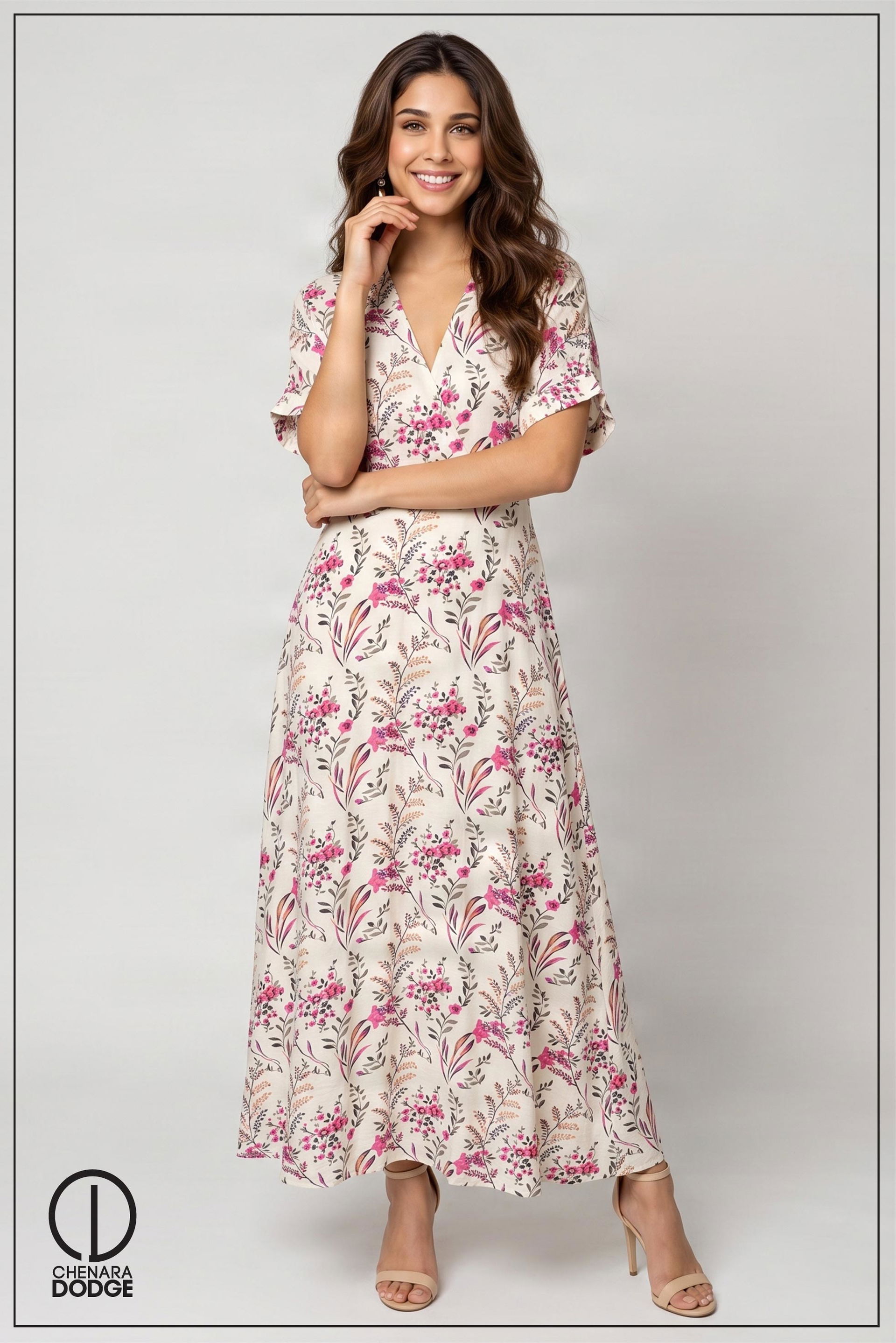 HARTLIE BELL SLEEVE MAXI DRESS