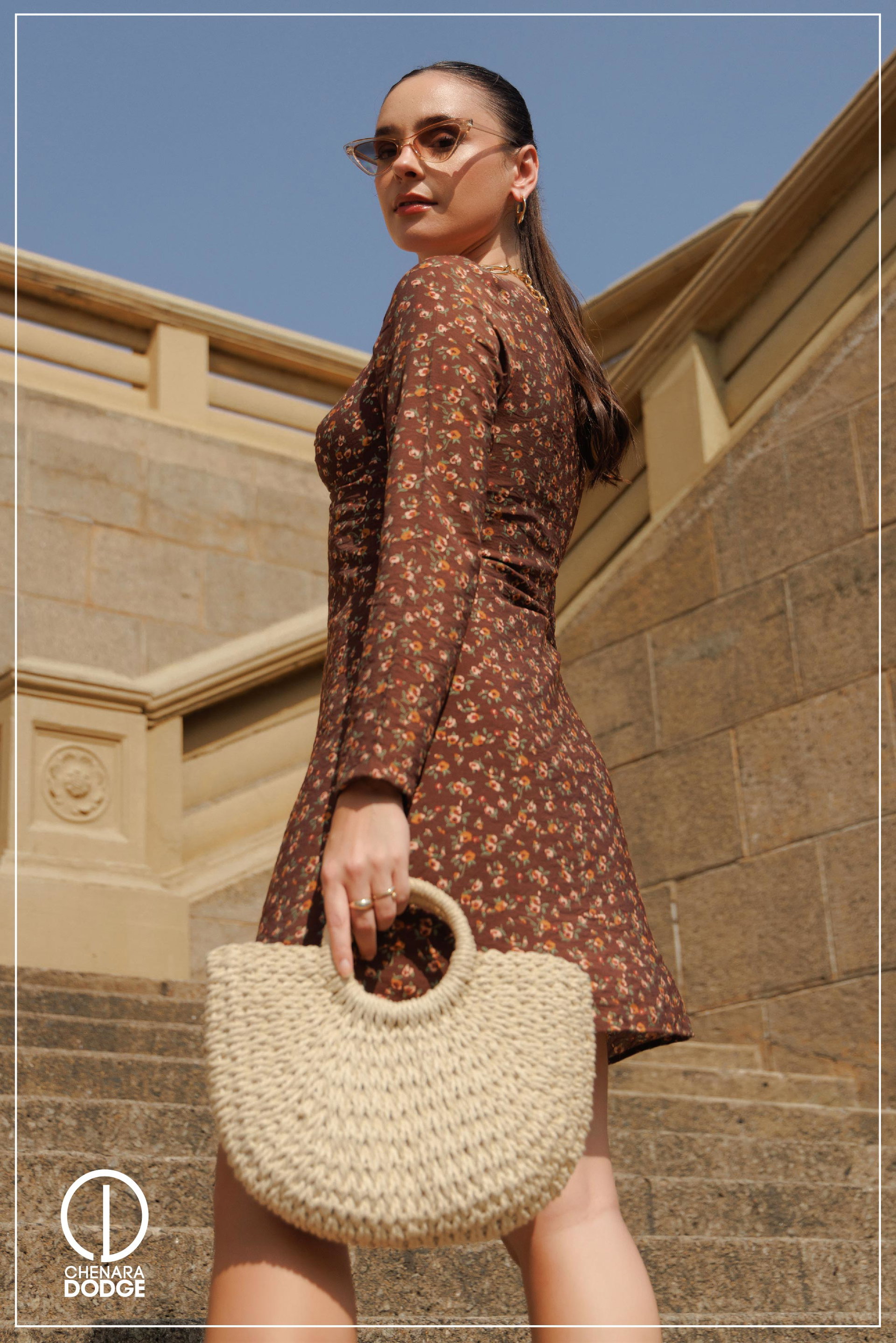 HELEN TIE-UP MINI DRESS