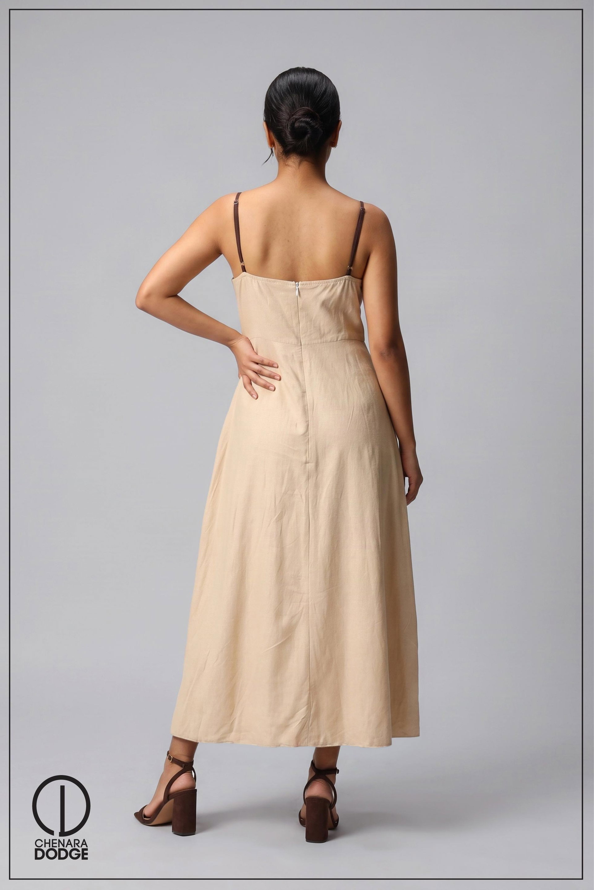 HERA SLEEVELESS CONTRAST MAXI DRESS
