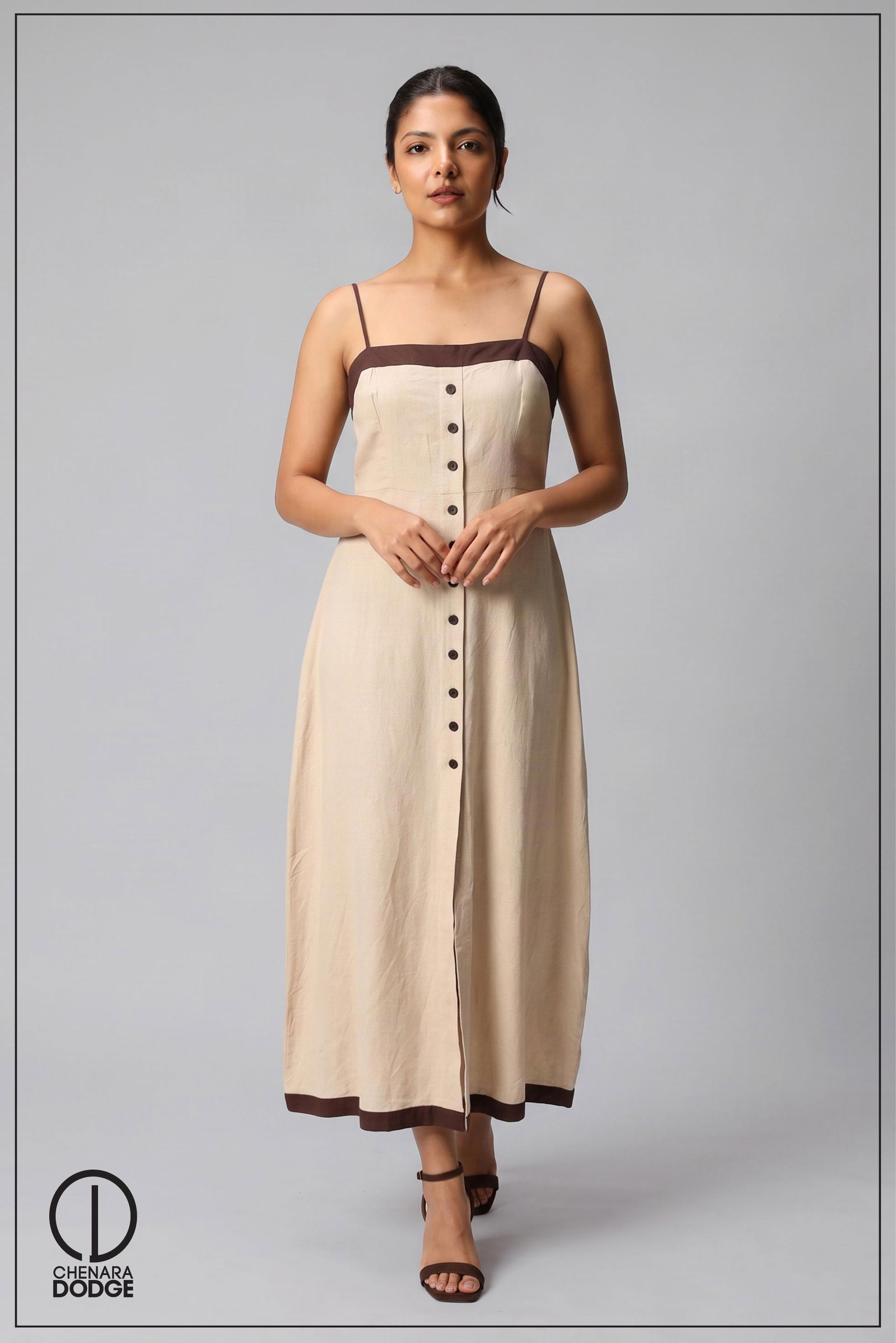 Beige & Dark Brown