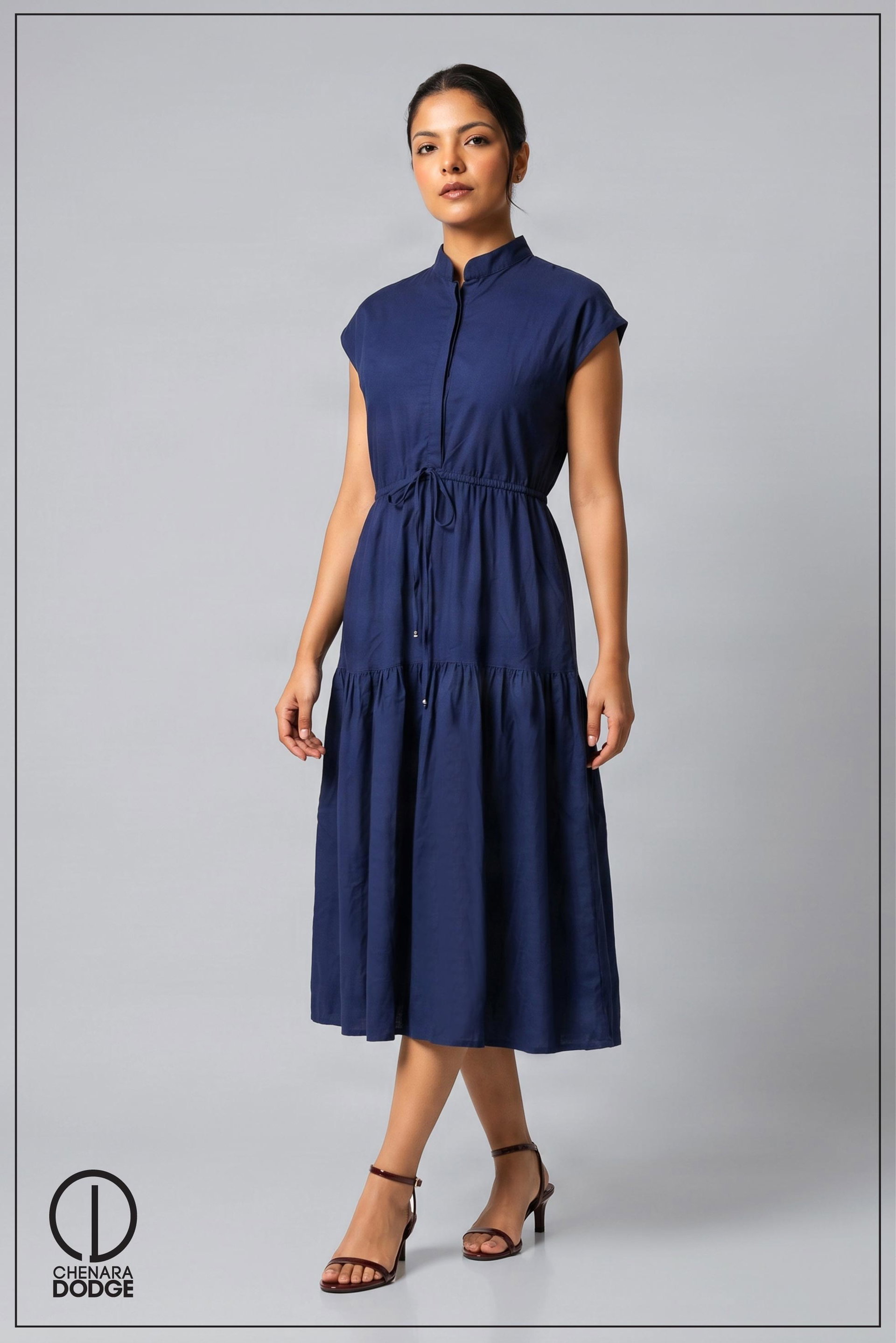  FLORENCE HIGH NECK MIDI DRESS