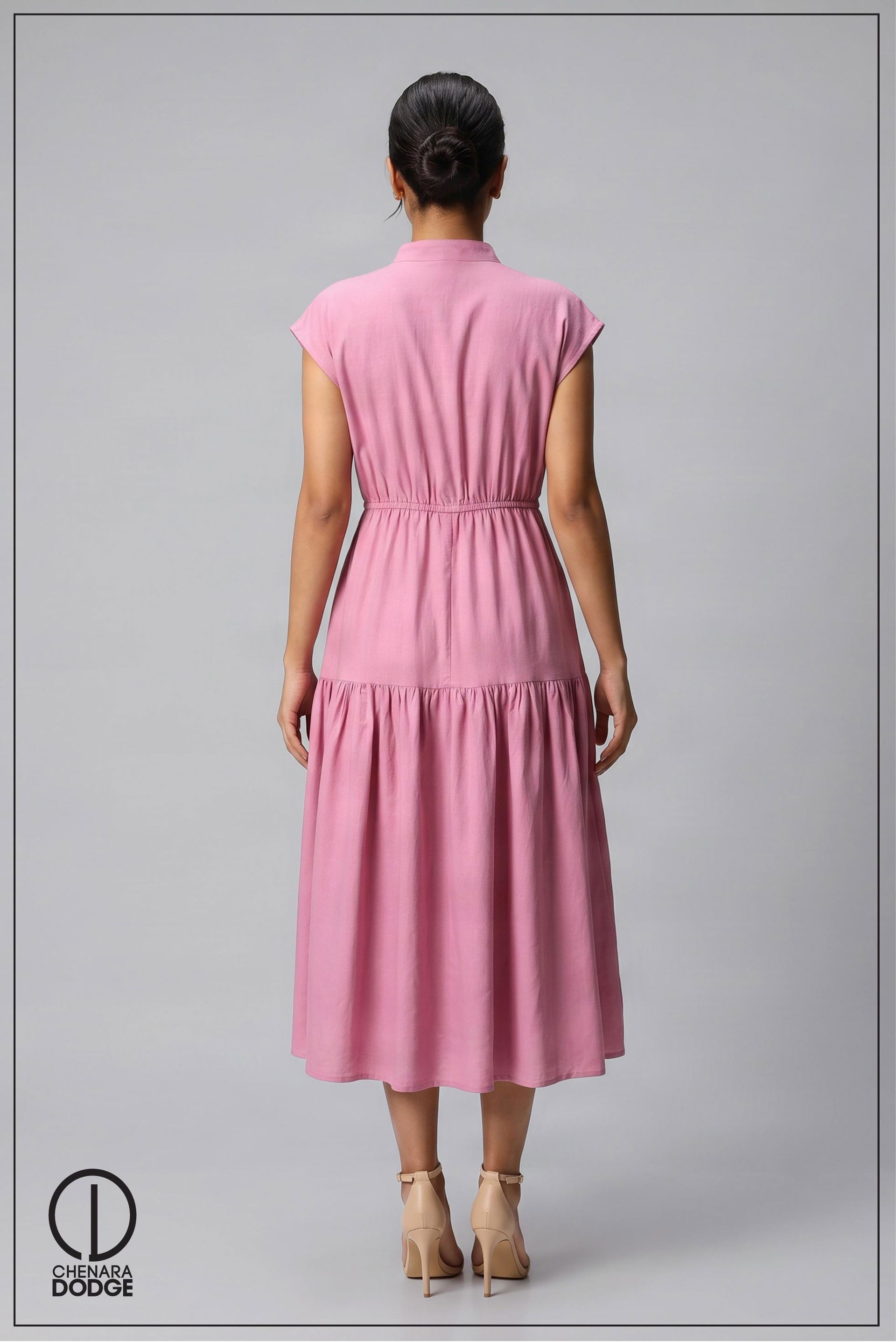 HIGH NECK MIDI DRESS