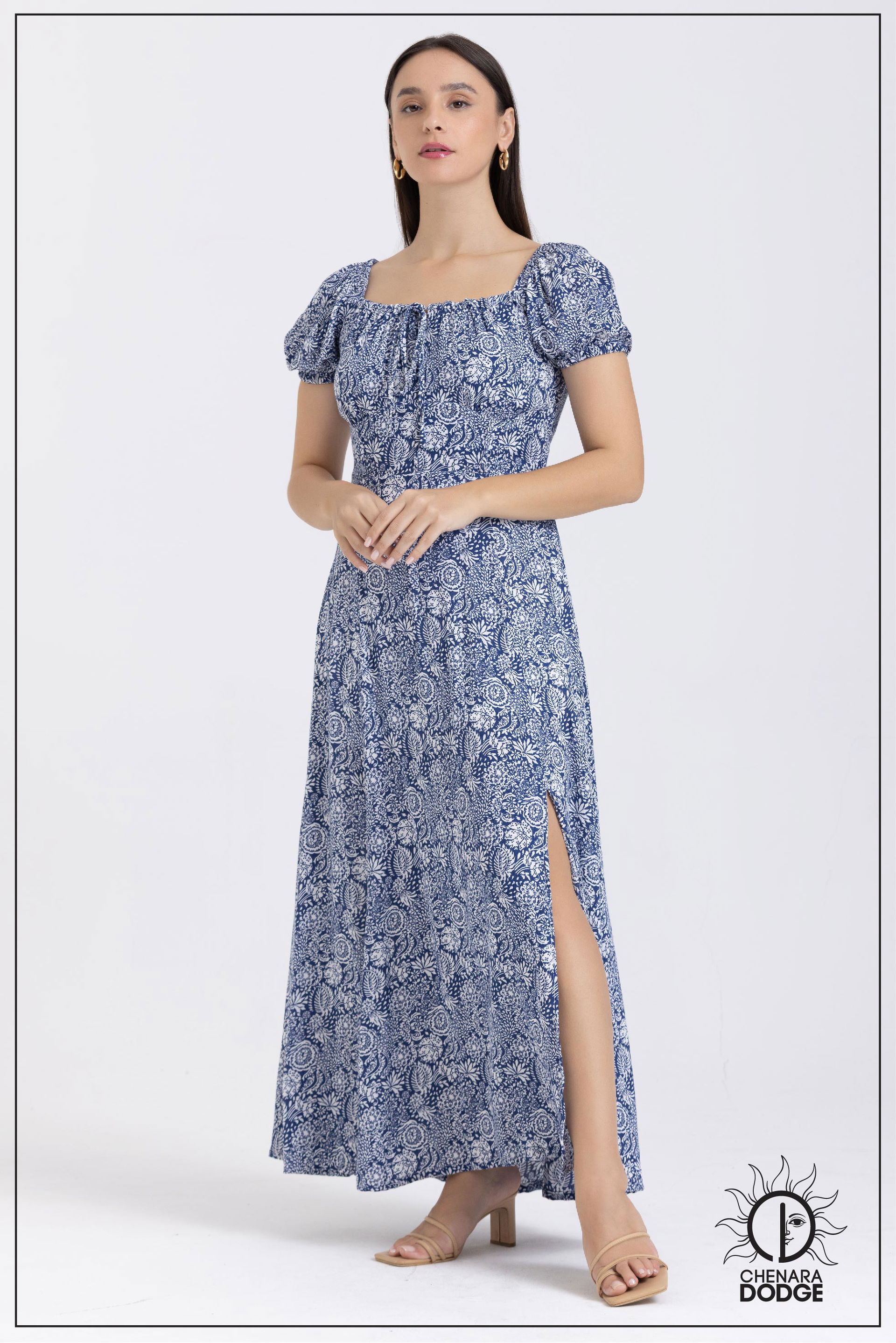 HILARIE SQUARE NECK MAXI DRESS