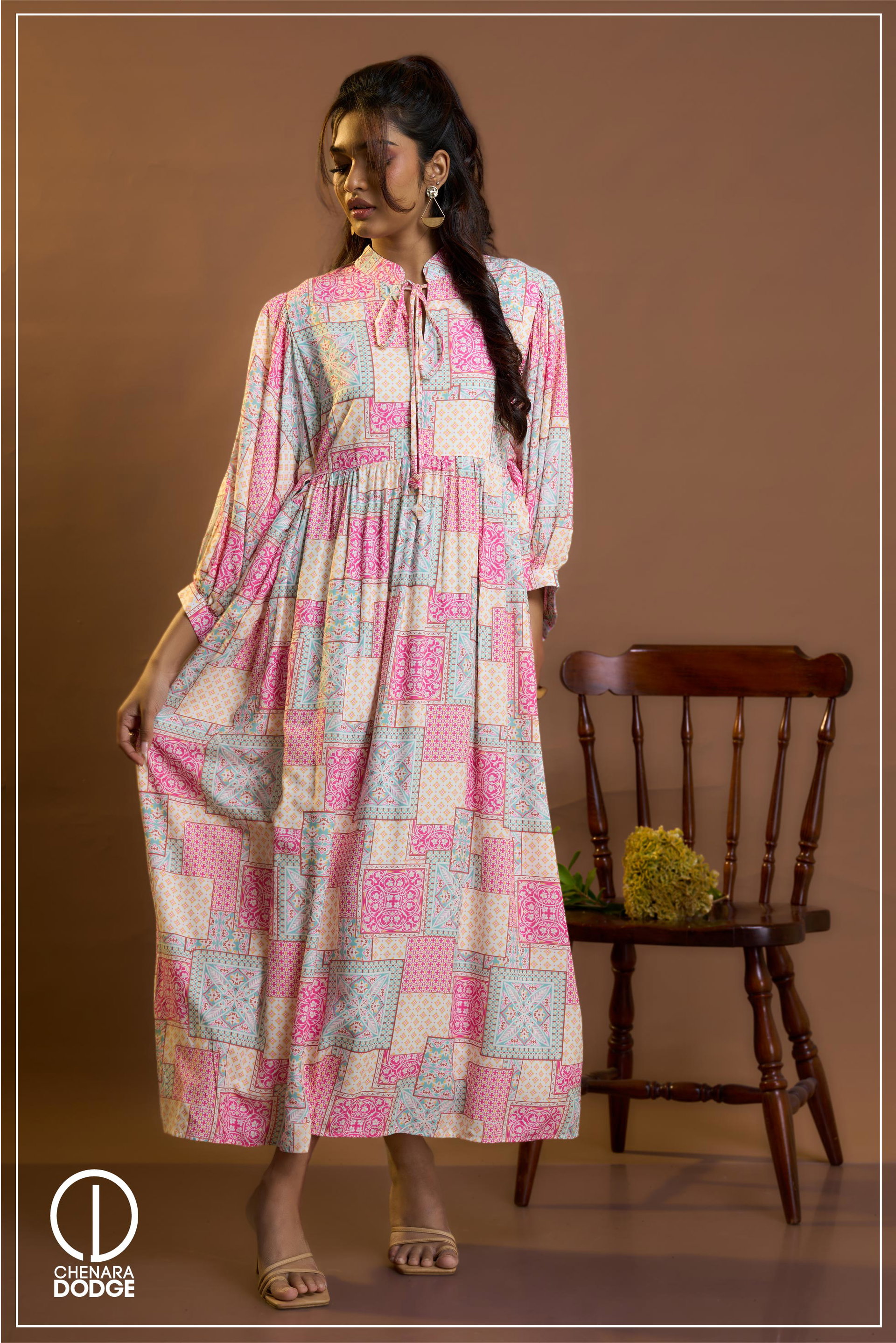 ISLA CONTRAST MAXI DRESS