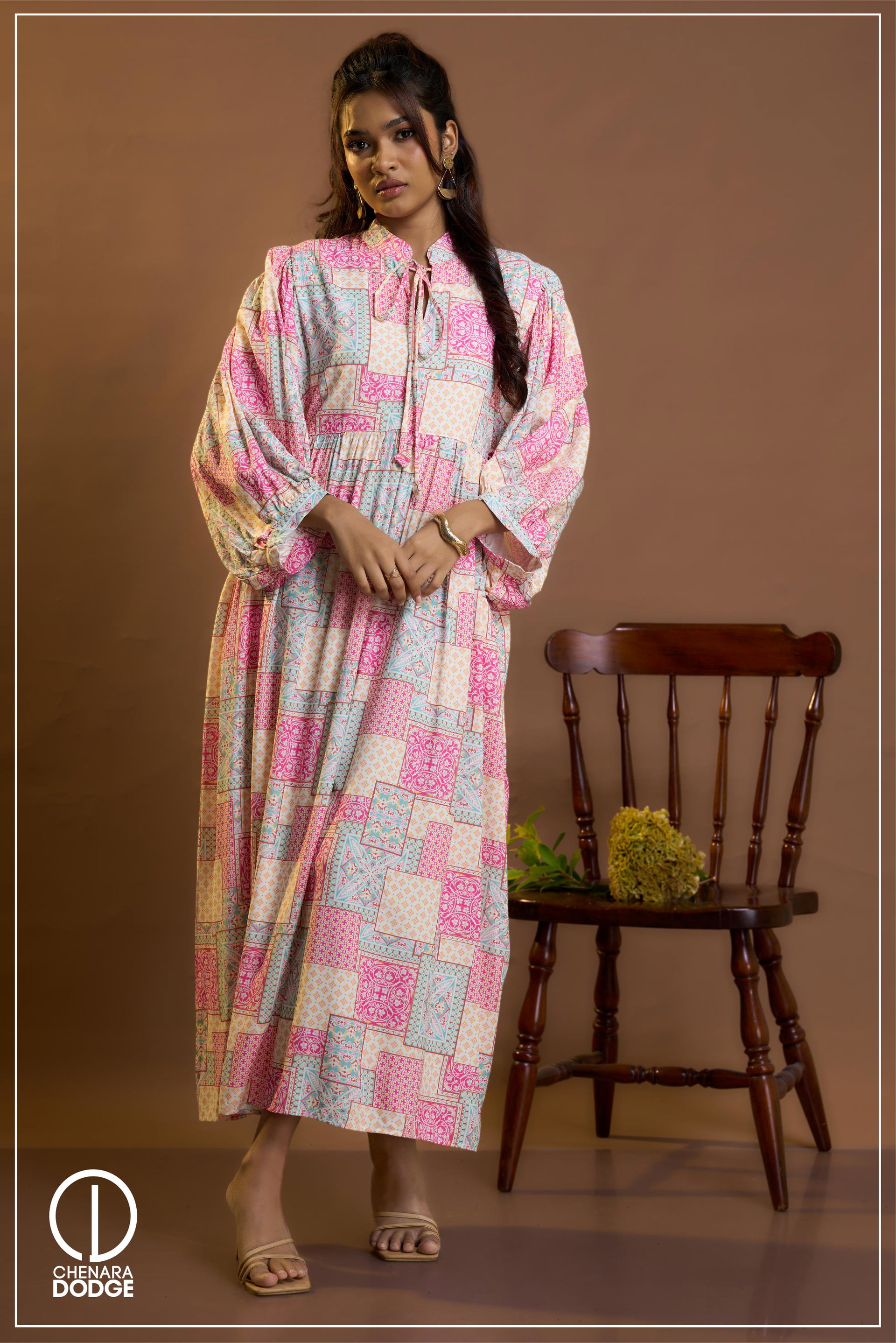 ISLA CONTRAST MAXI DRESS