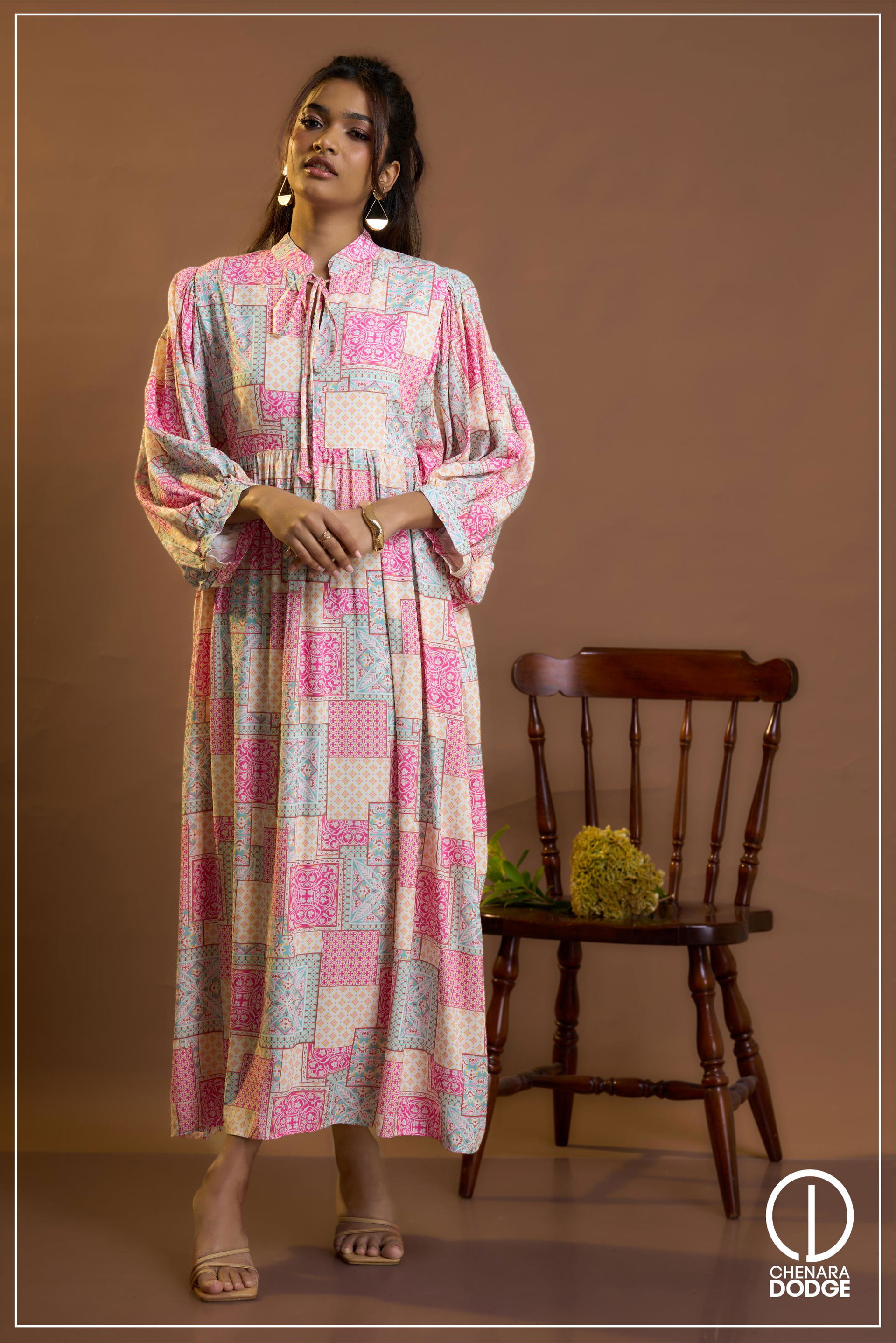 ISLA CONTRAST MAXI DRESS