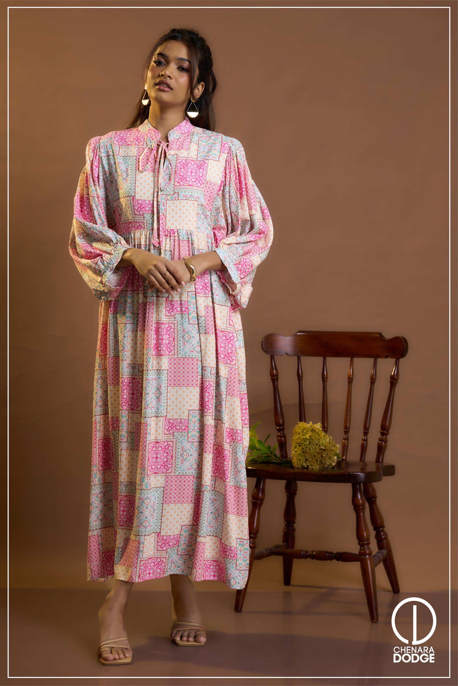 ISLA CONTRAST MAXI DRESS