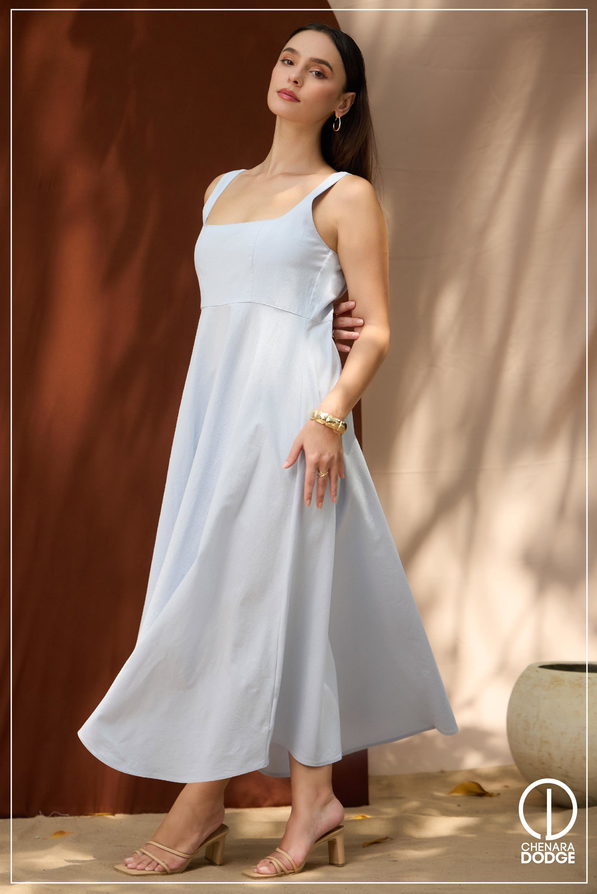 IVY SQUARE NECK MAXI DRESS
