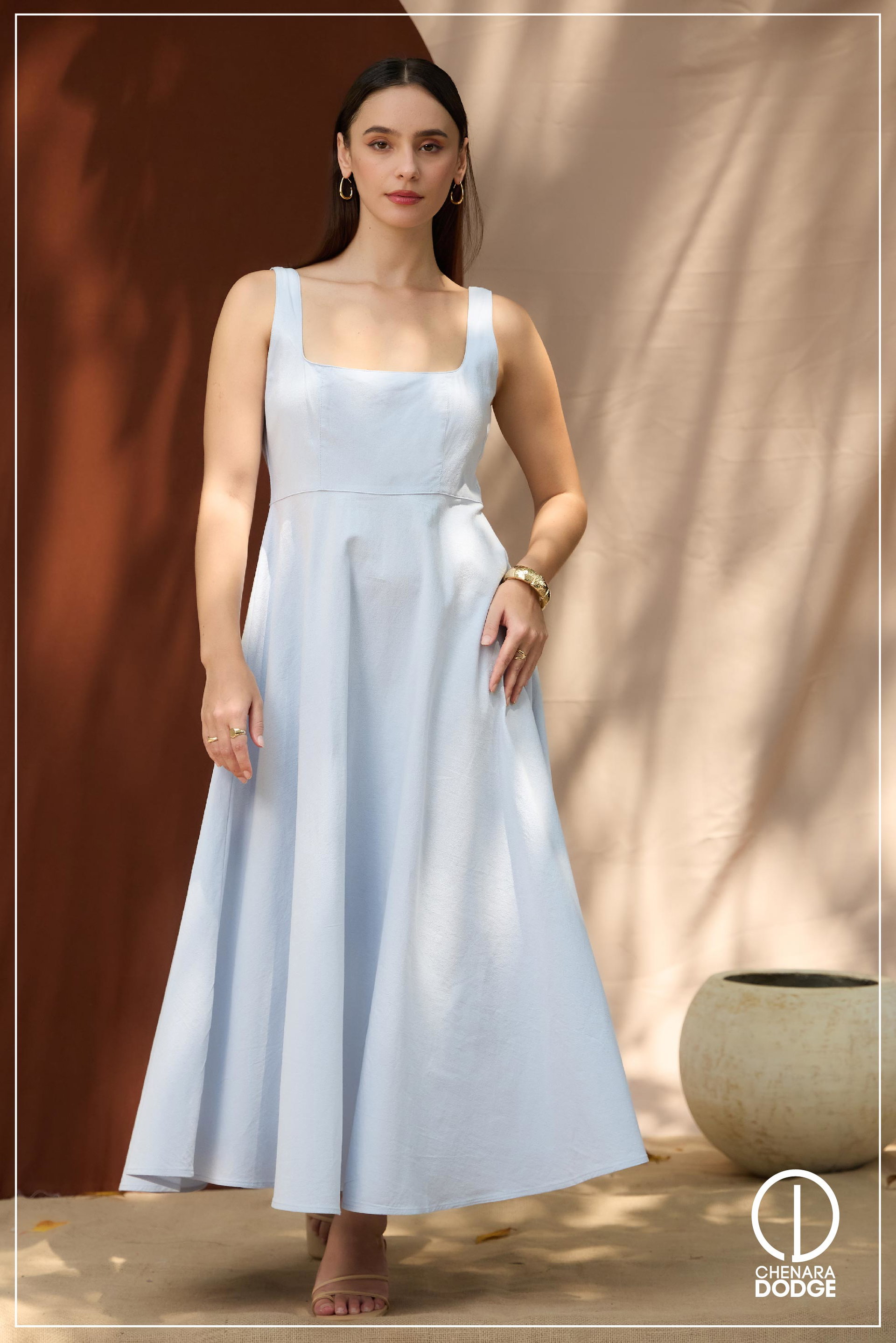 IVY SQUARE NECK MAXI DRESS