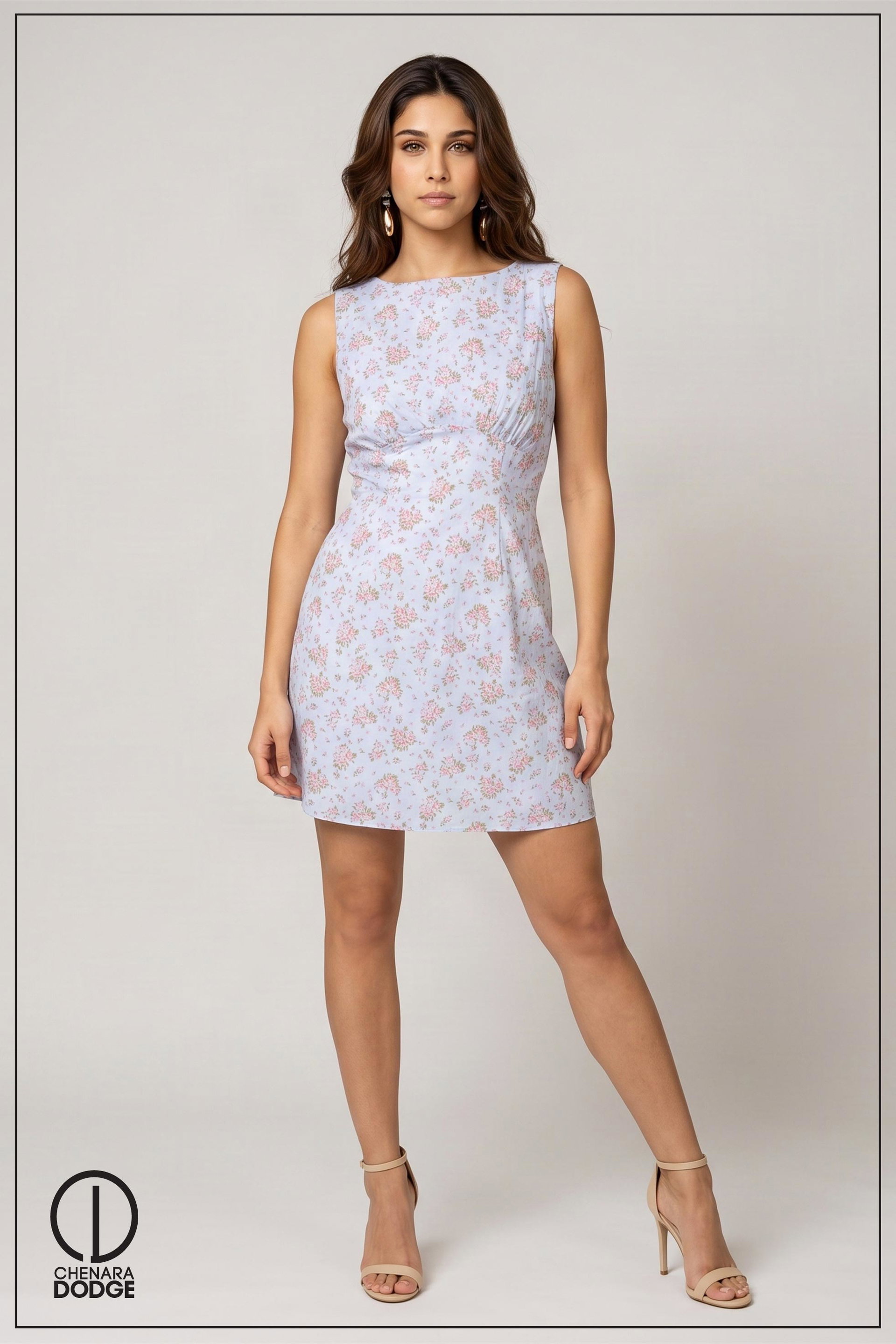 JADE  BOAT NECK MINI DRESS