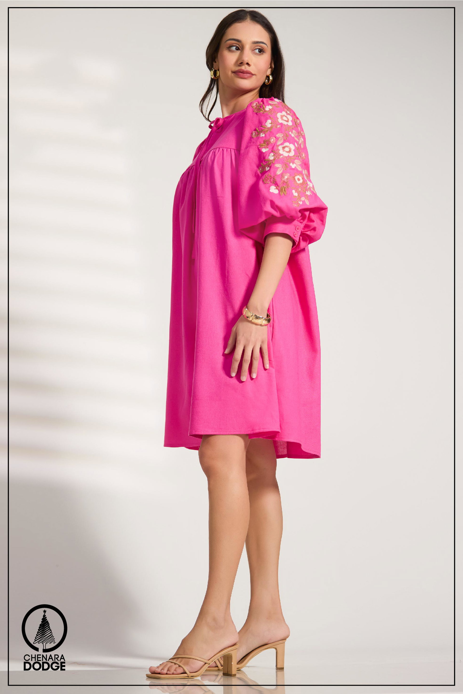 JADE PUFF SLEEVES MINI DRESS