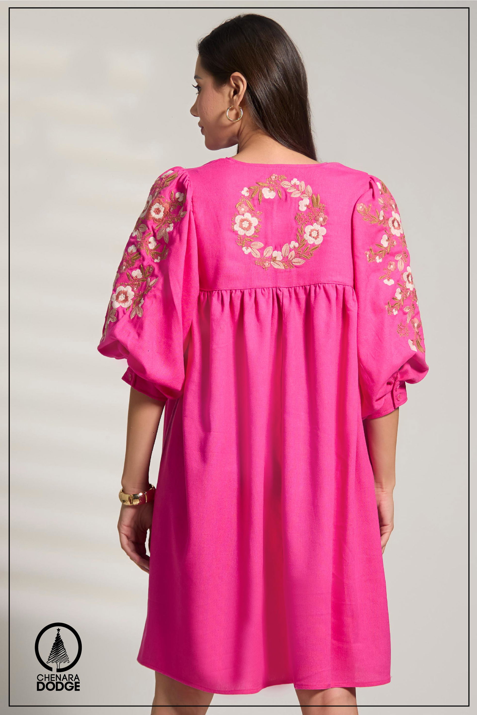 JADE PUFF SLEEVES MINI DRESS