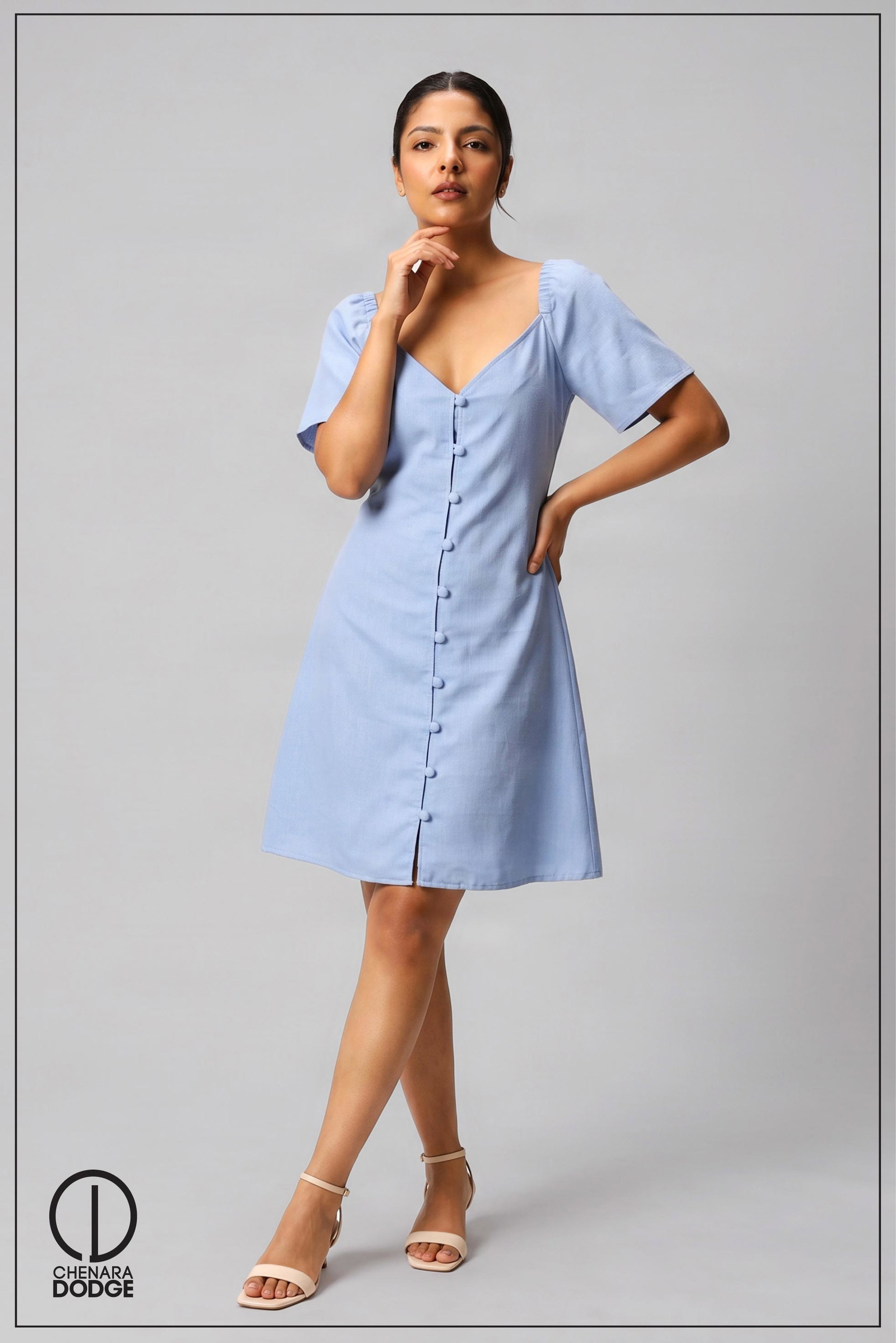 JADE SWEETHEART NECK MINI DRESS