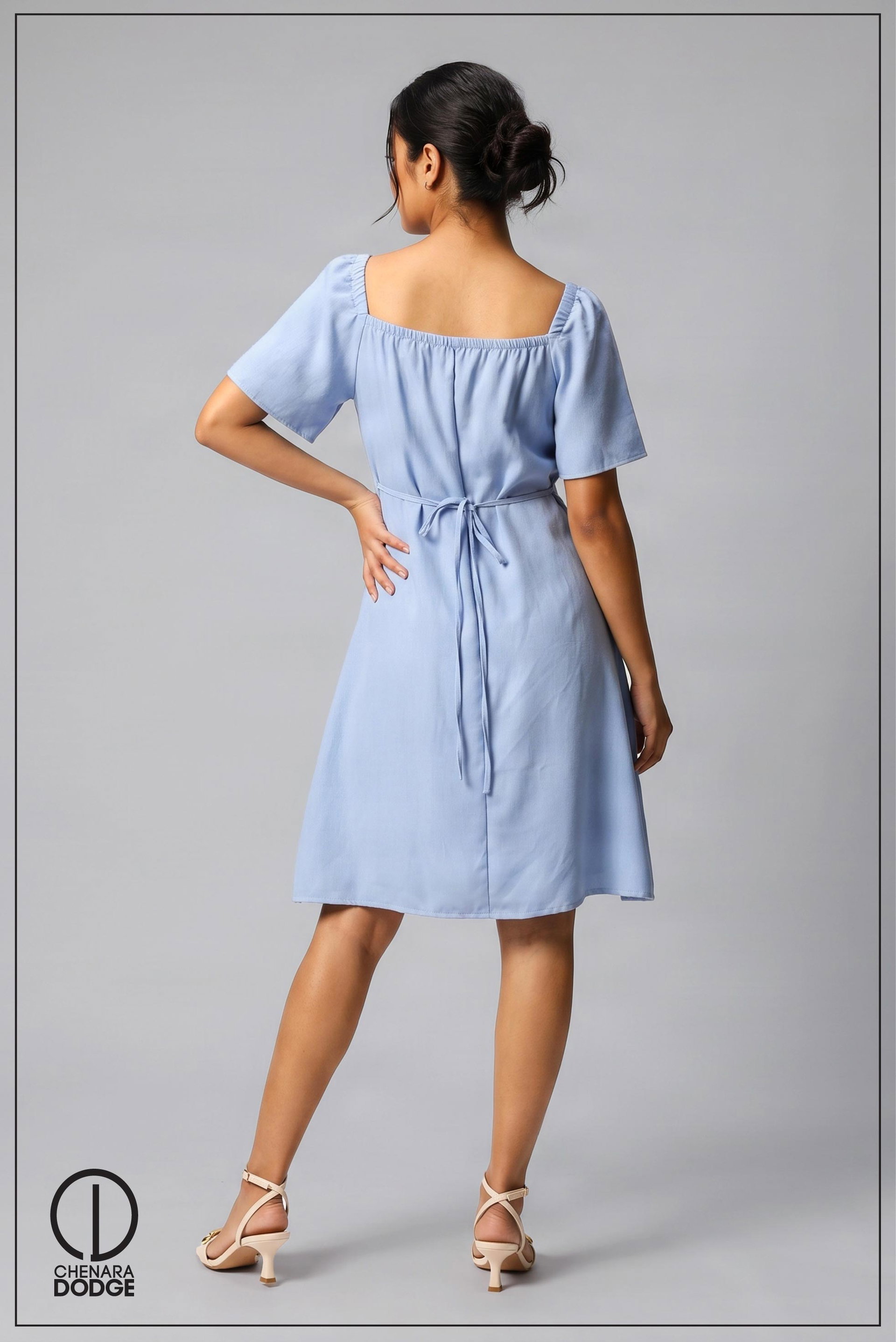 JADE SWEETHEART NECK MINI DRESS
