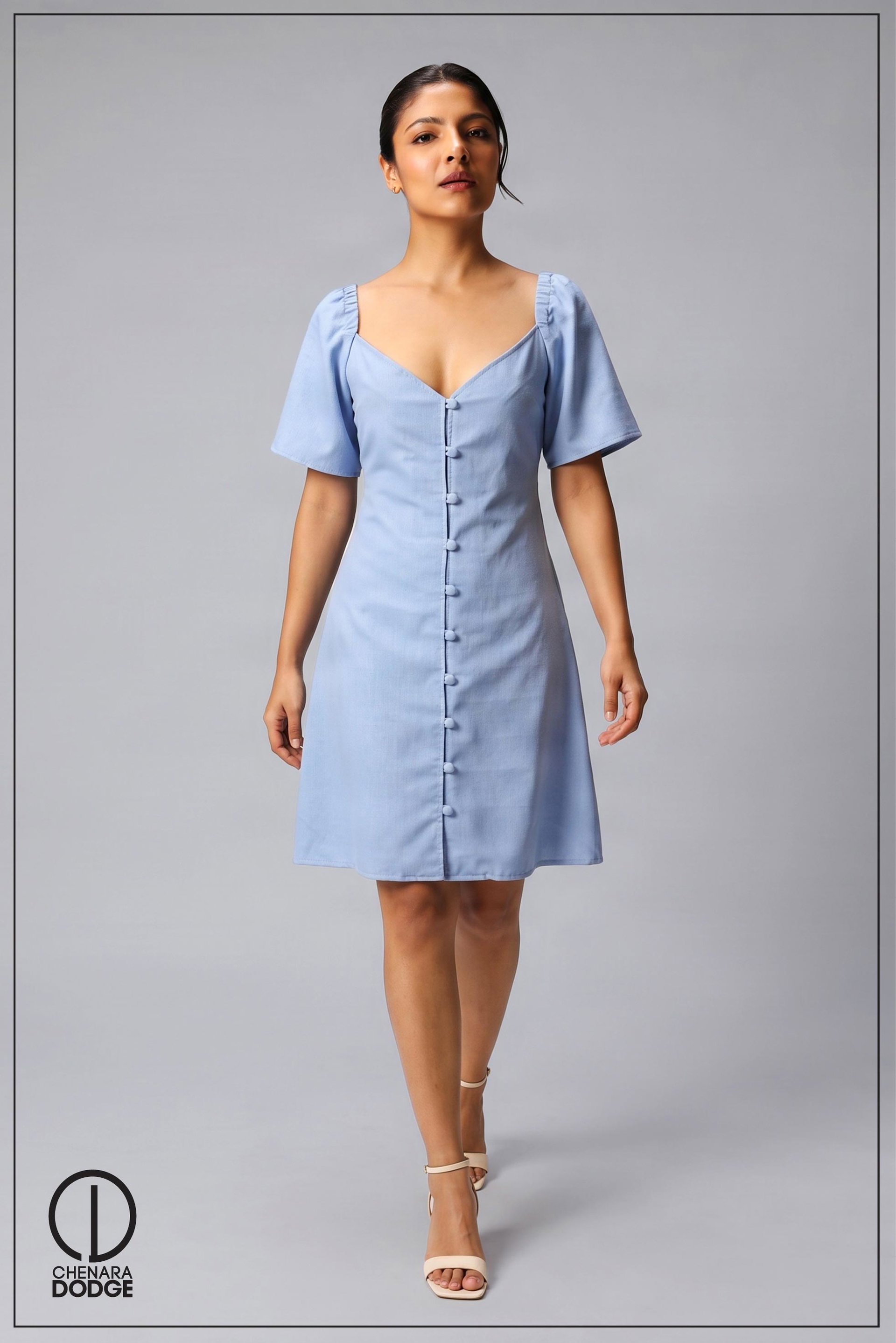 JADE SWEETHEART NECK MINI DRESS