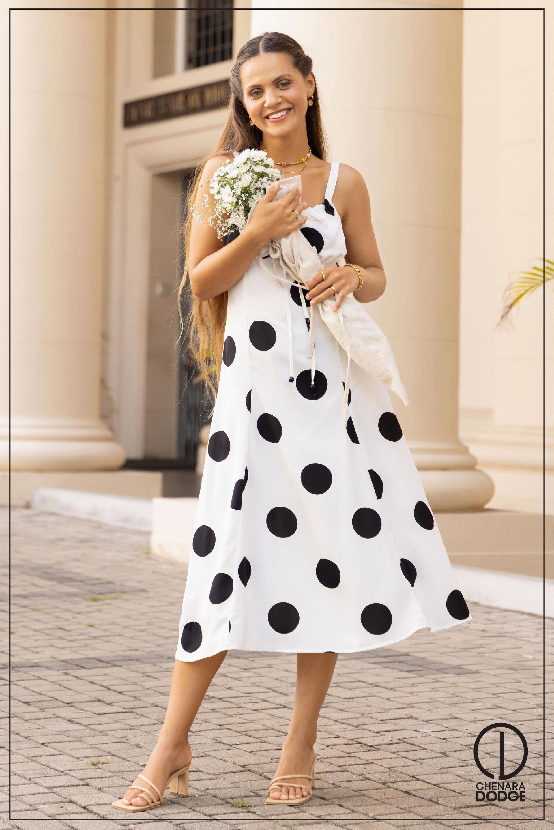 JANET BUSTIER MIDI DRESS