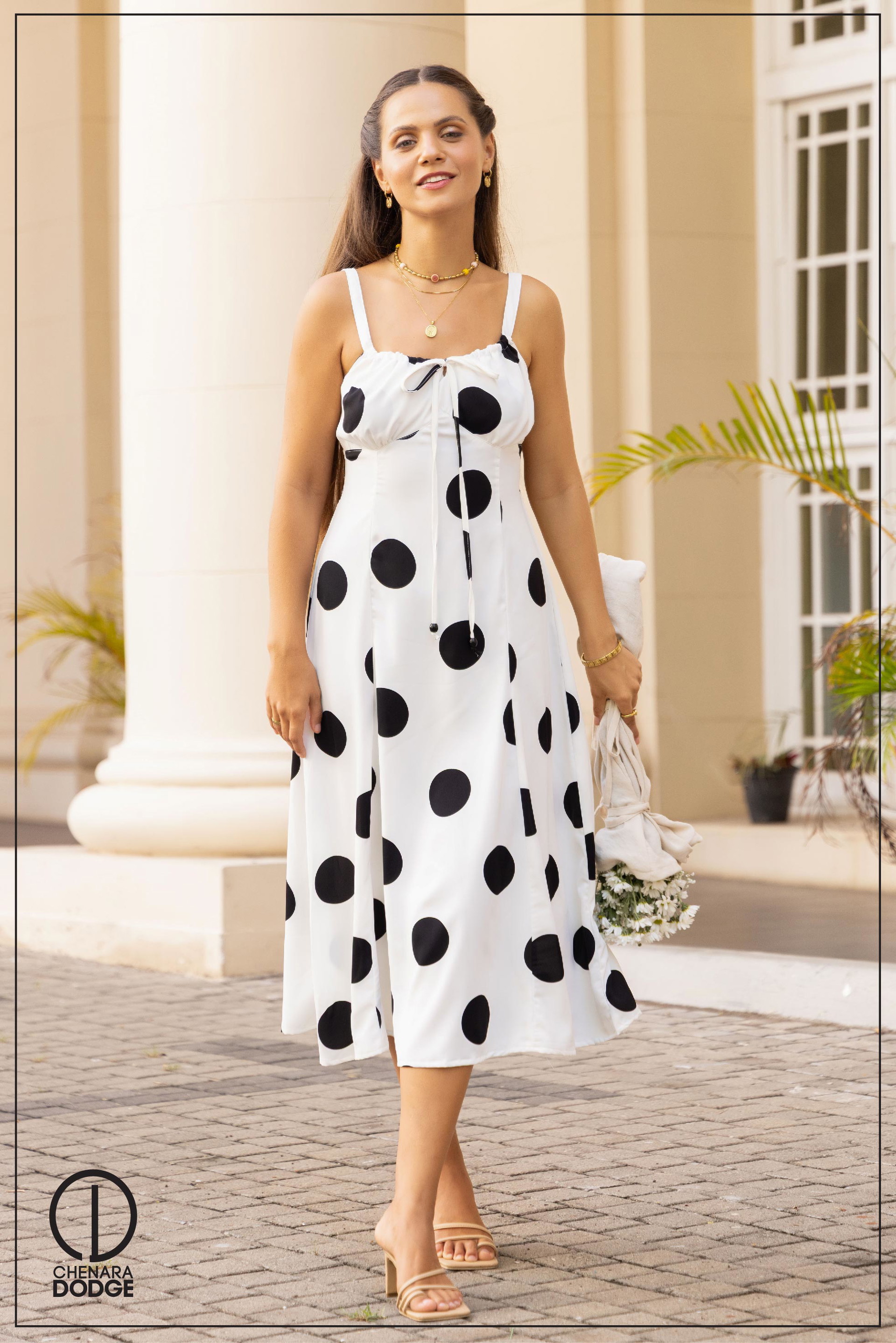 JANET BUSTIER MIDI DRESS