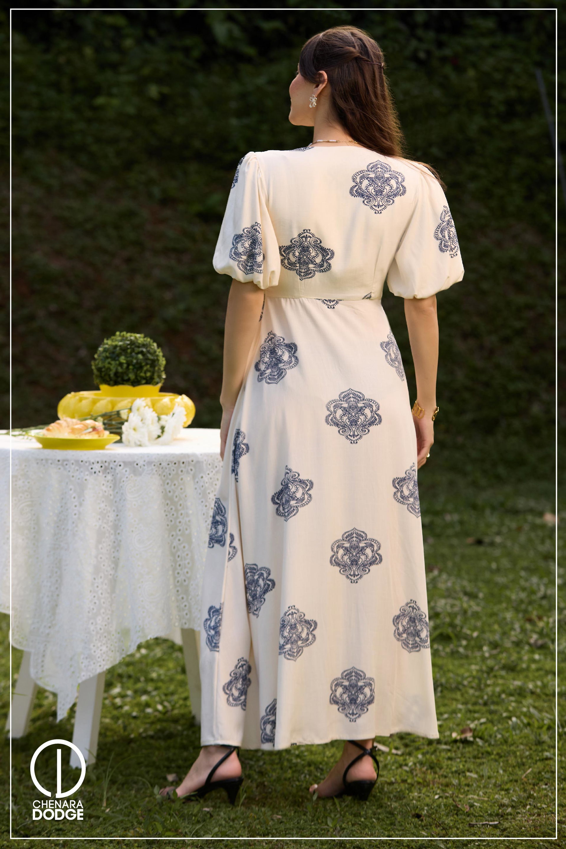 JANET PUFF SLEEVE MAXI DRESS